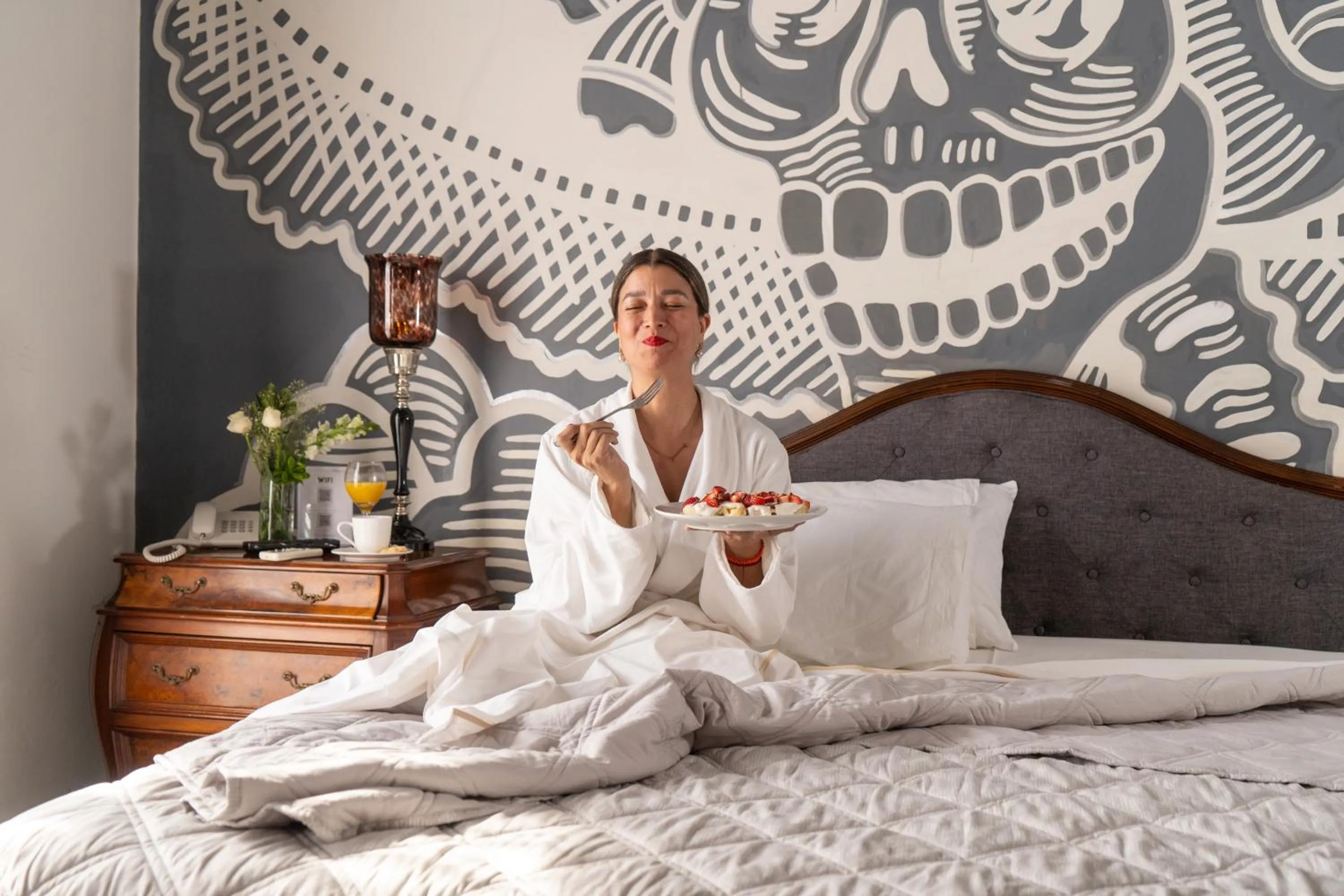 Food, Bed in Hotel Boutique Casa del Jardín Aguascalientes