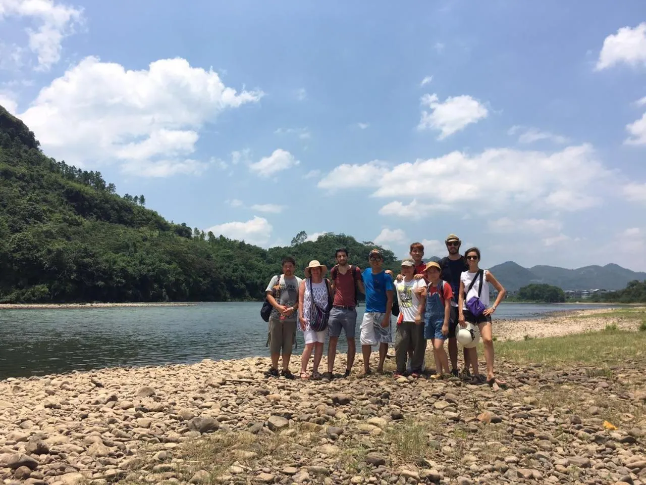 People in Zen Tea House Seven Stars Park