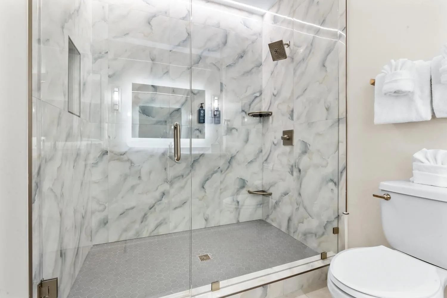 Shower in Harbor Suites at Harborwalk Village