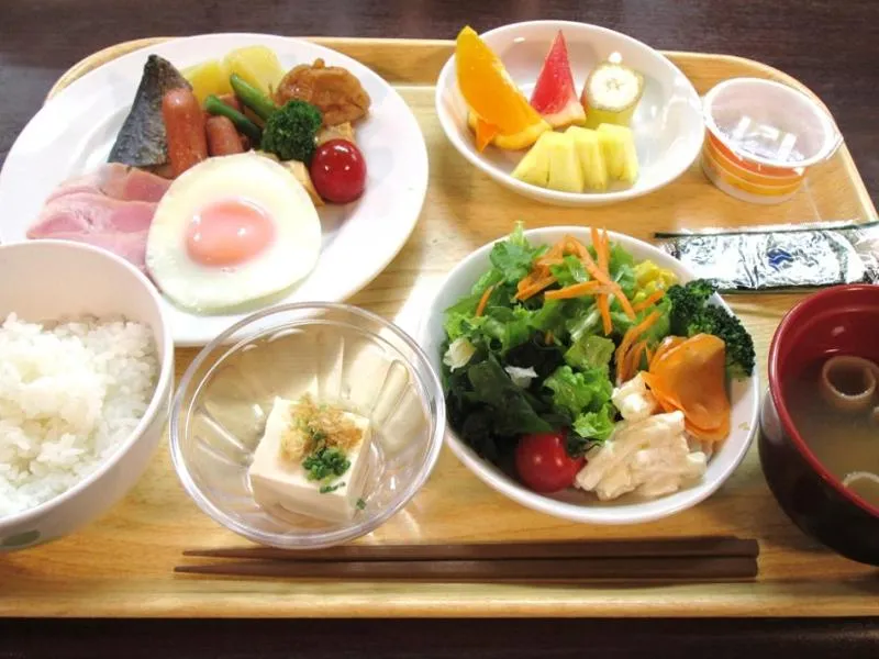 Breakfast in Okawa Riverside Hotel