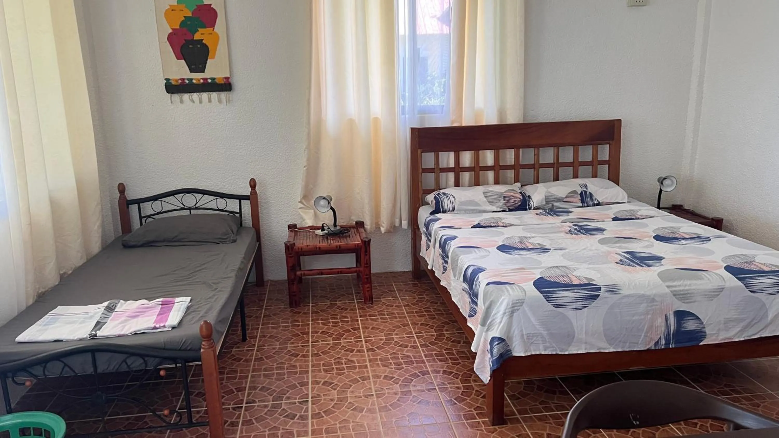 Bed in Pintuyan Dive Resort