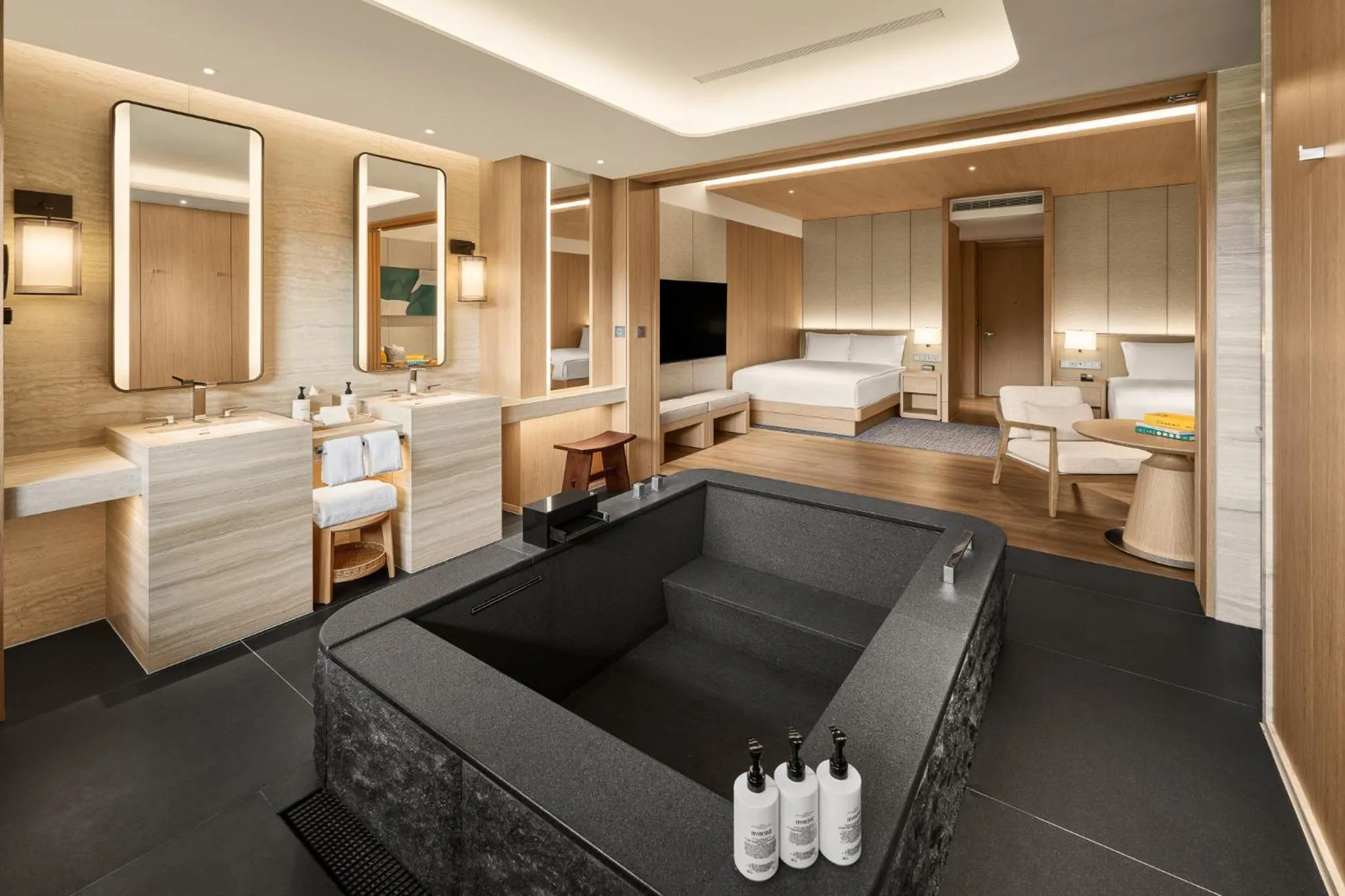 Photo of the whole room, Bed in InterContinental Hotels New Taipei Hot Spring by IHG