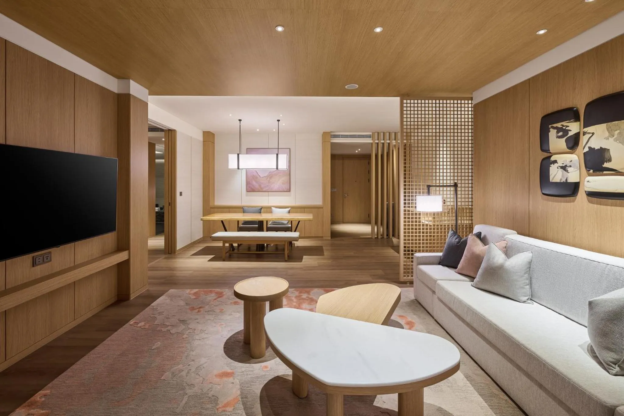 Living room in InterContinental Hotels New Taipei Hot Spring by IHG