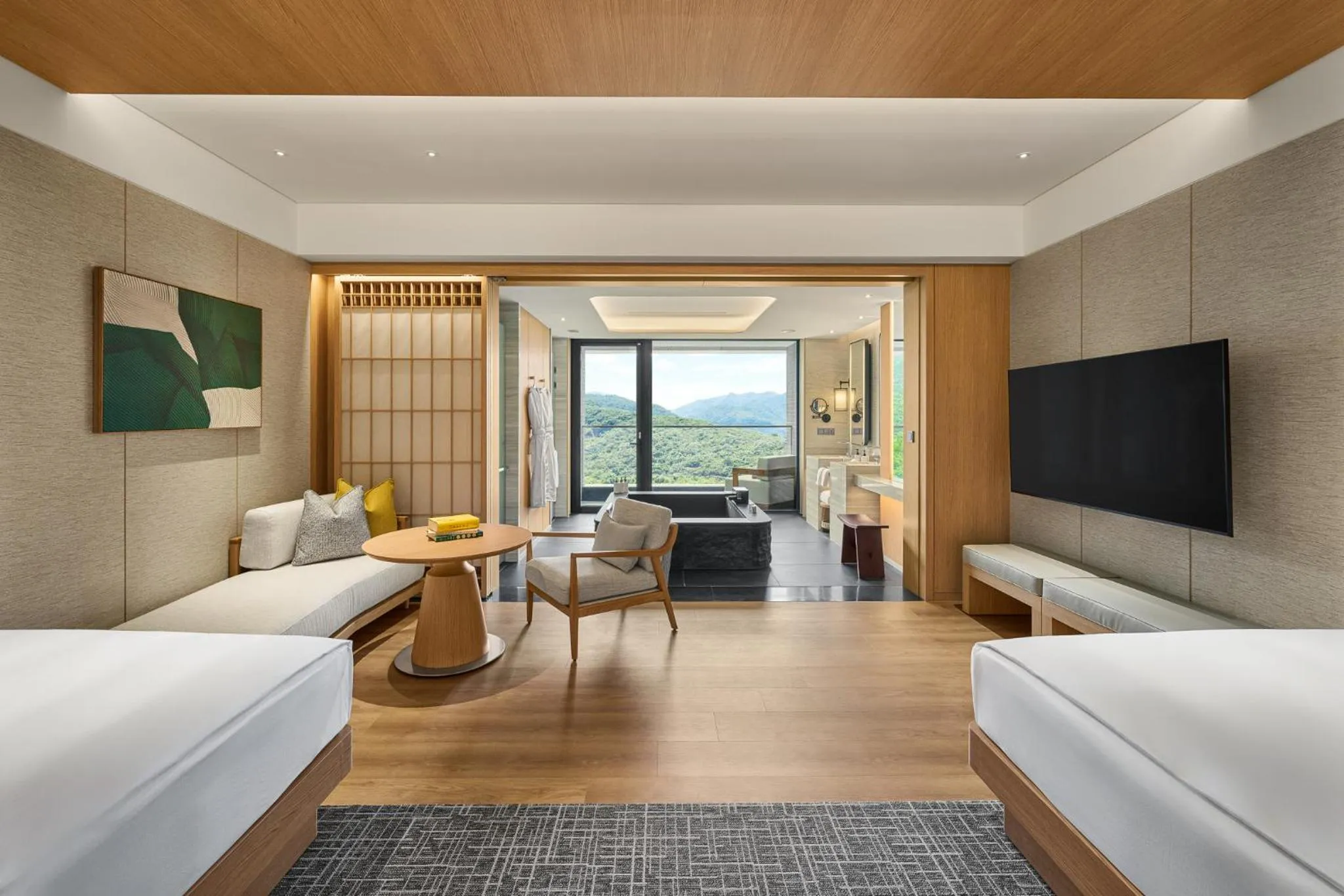 Photo of the whole room, Bed in InterContinental Hotels New Taipei Hot Spring by IHG