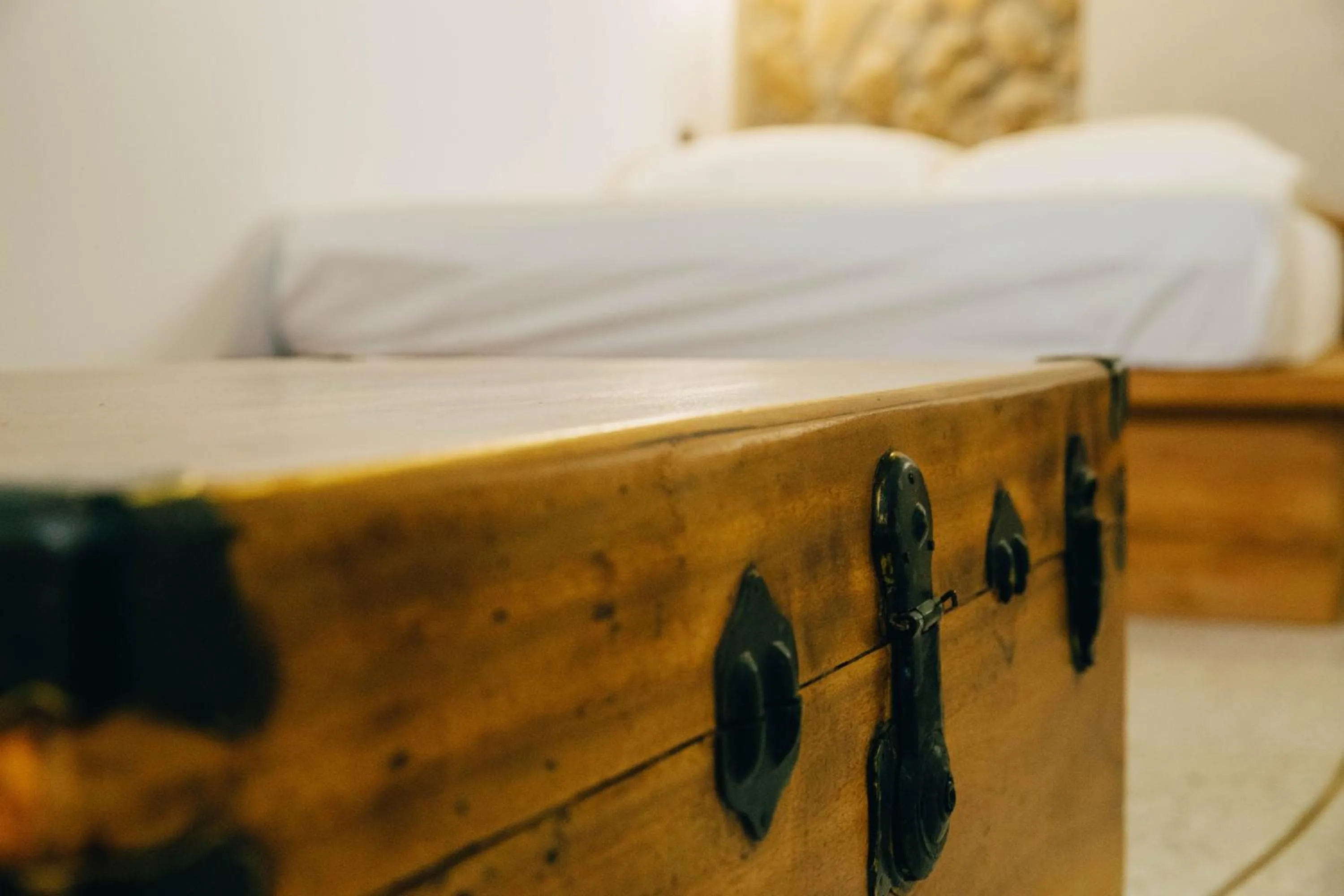 Decorative detail, Bed in OwlStay Jiufen Wander