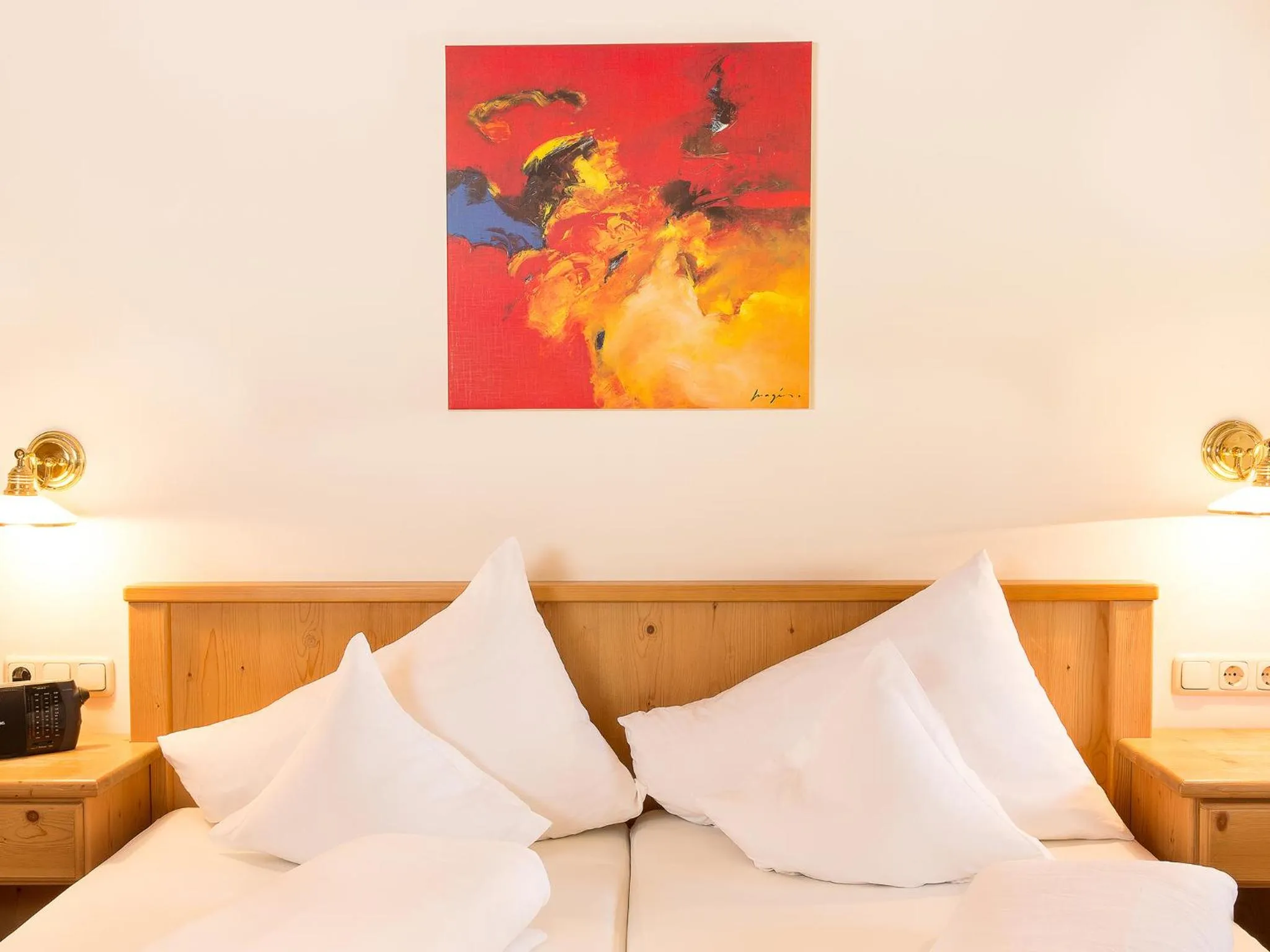 Decorative detail, Bed in Gasthof Schopper