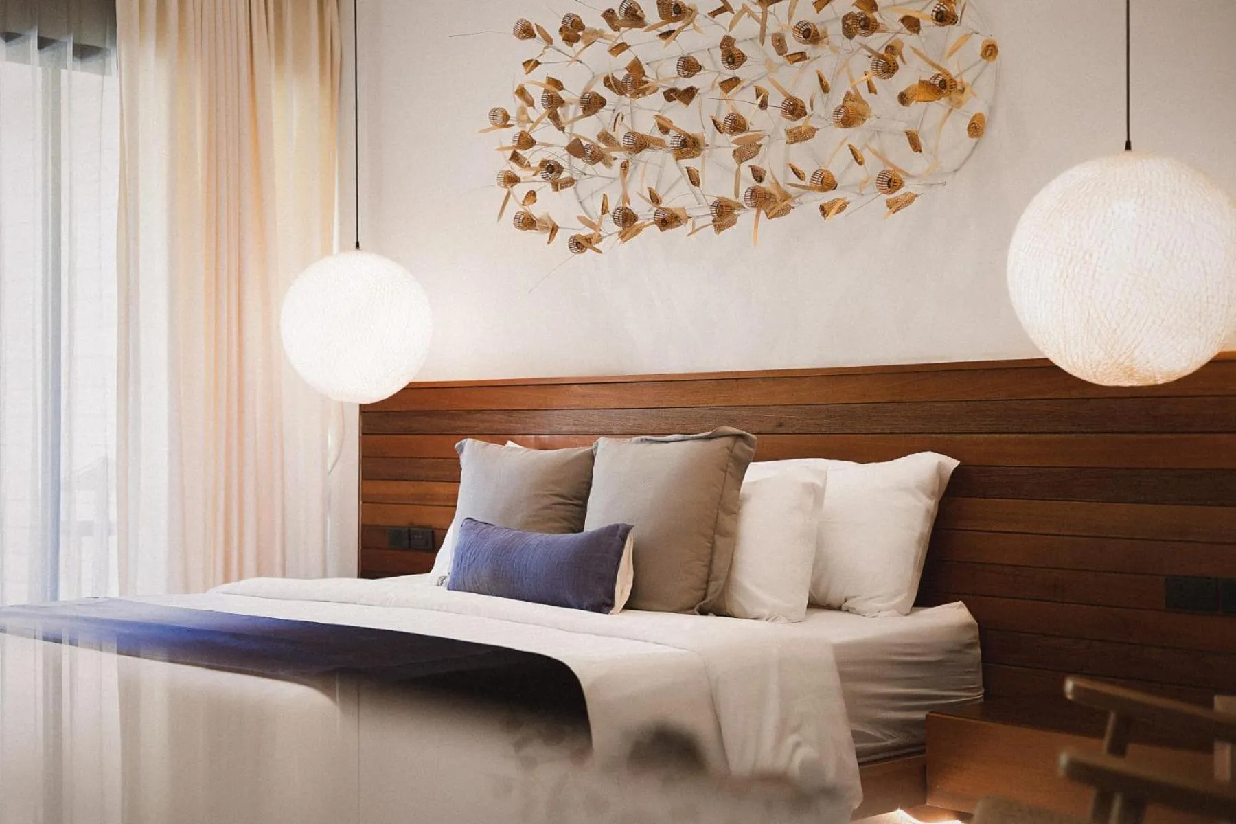 Bed in Sichon Cabana Beach Resort