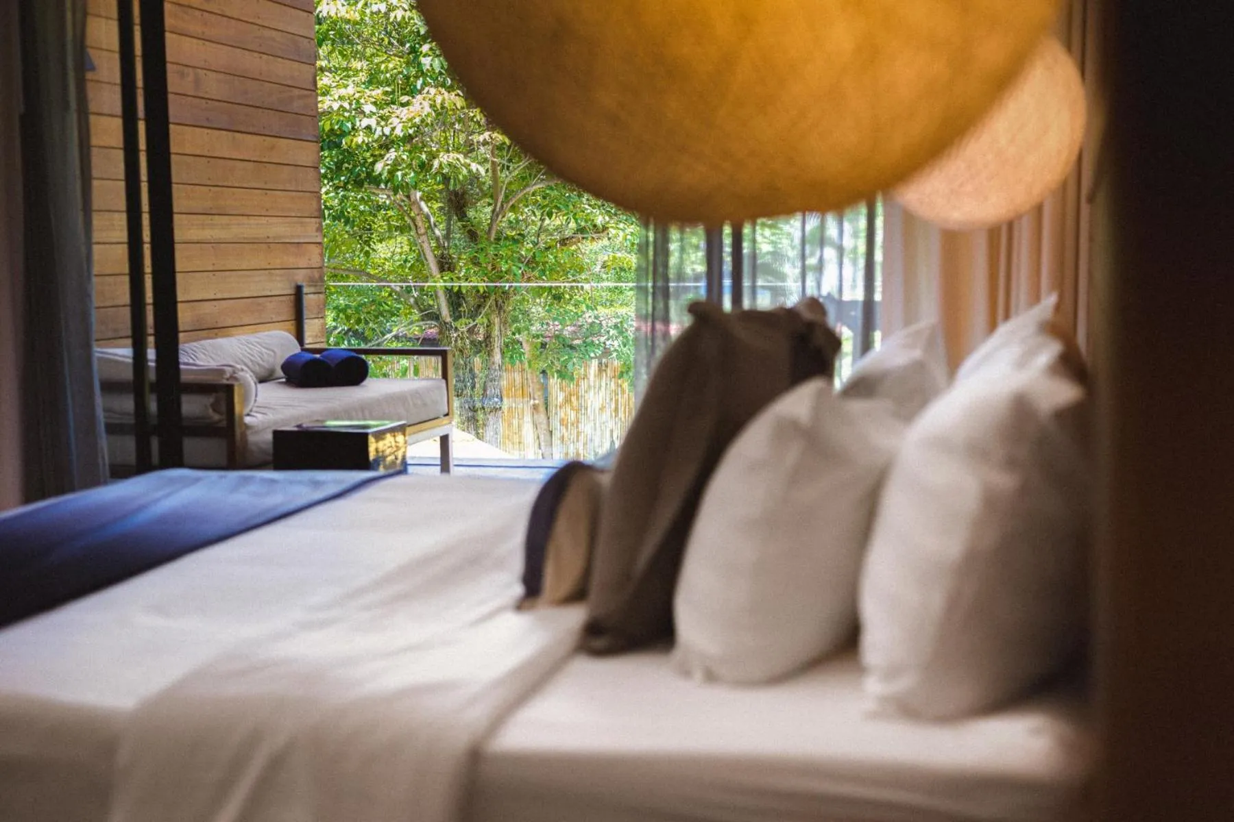 Bed in Sichon Cabana Beach Resort