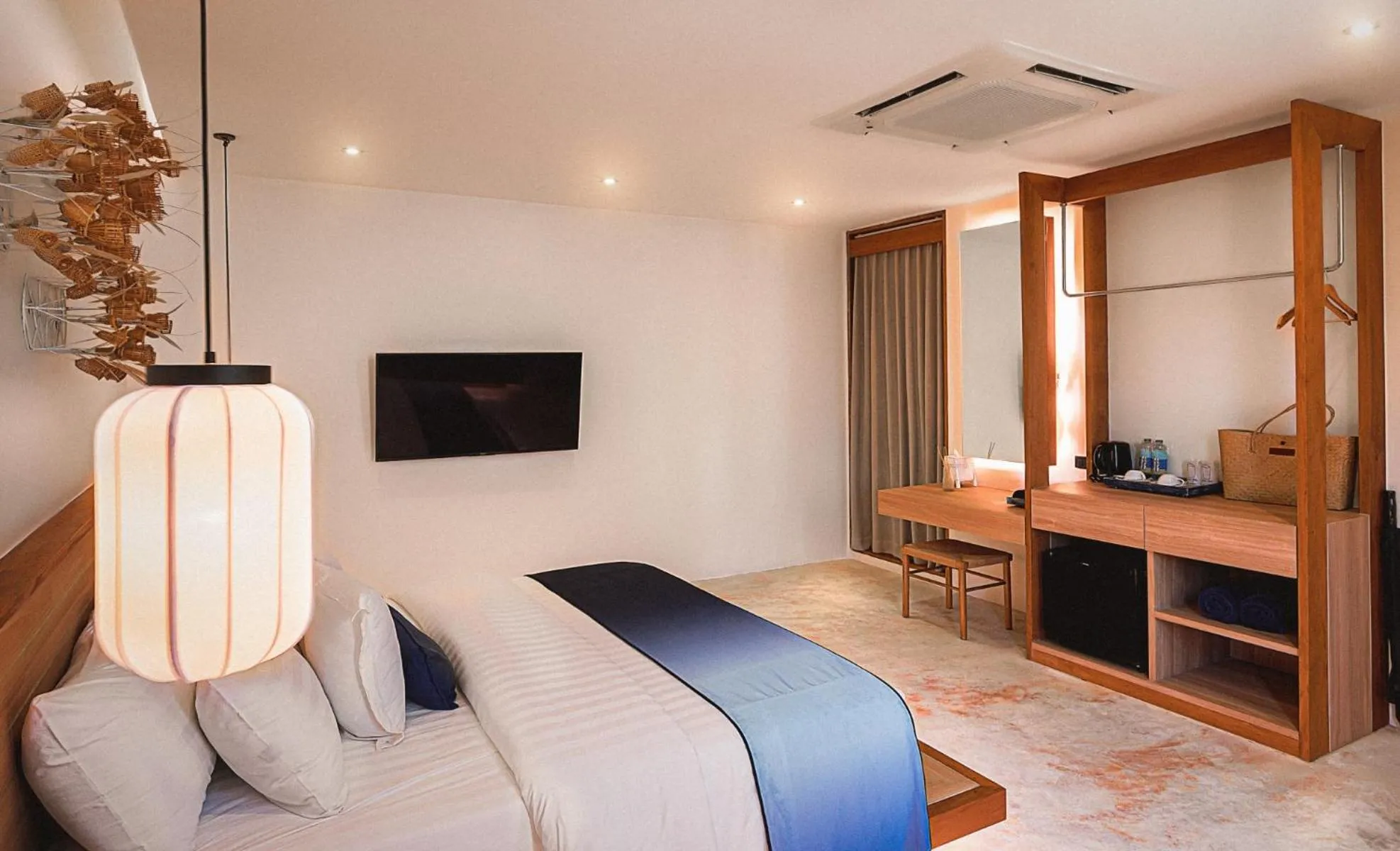 Bed in Sichon Cabana Beach Resort