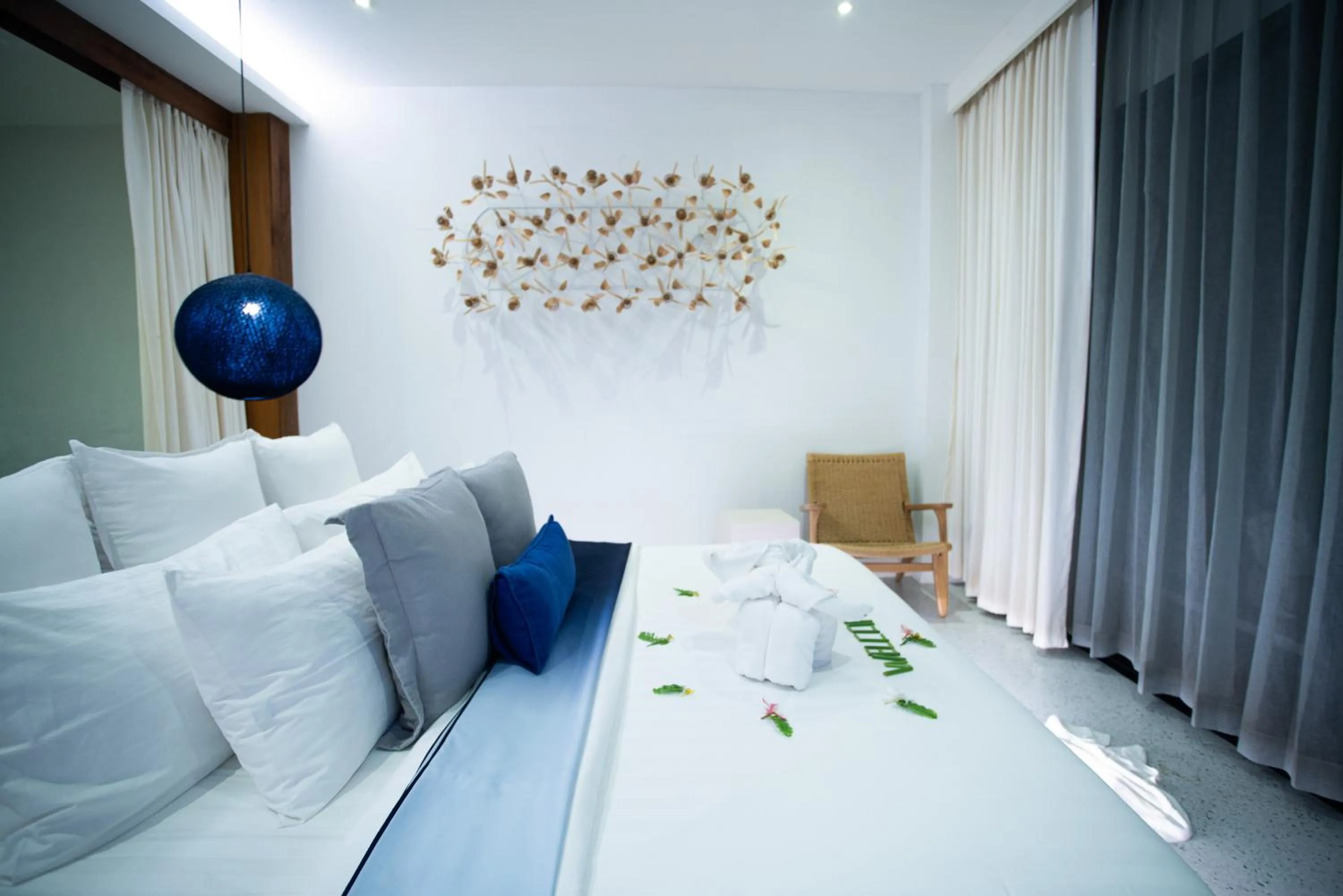 Bed in Sichon Cabana Beach Resort