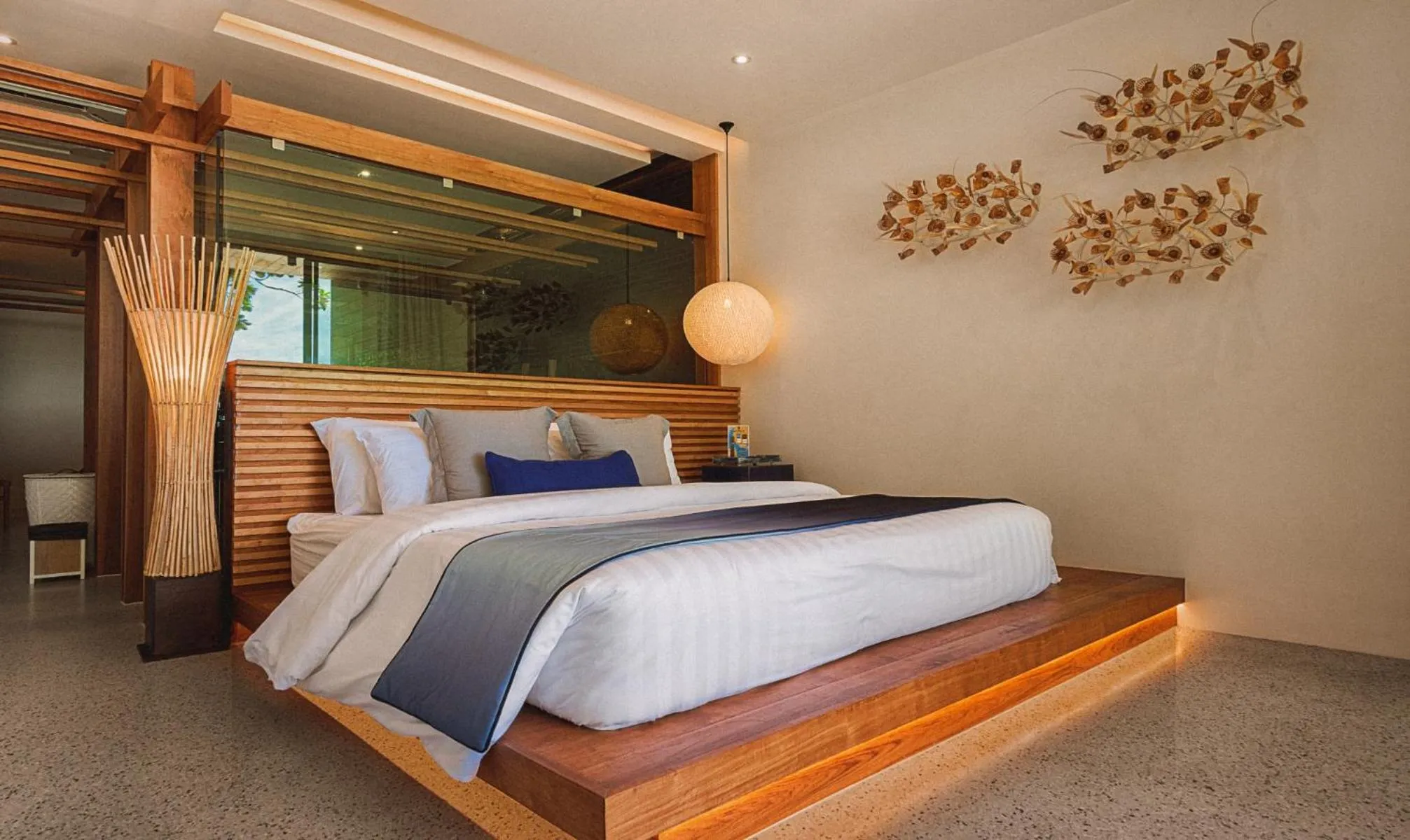 Bed in Sichon Cabana Beach Resort