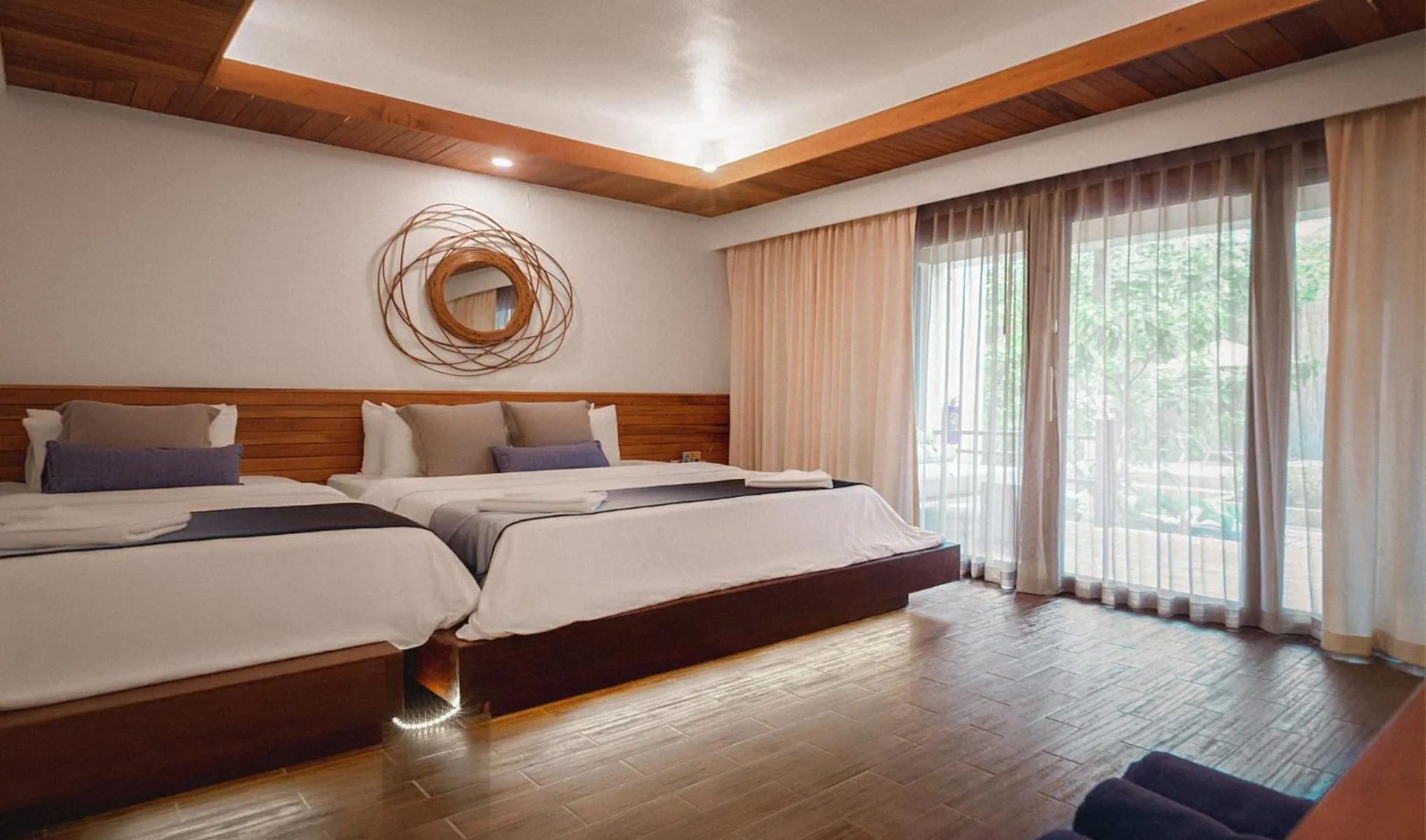 Bed in Sichon Cabana Beach Resort