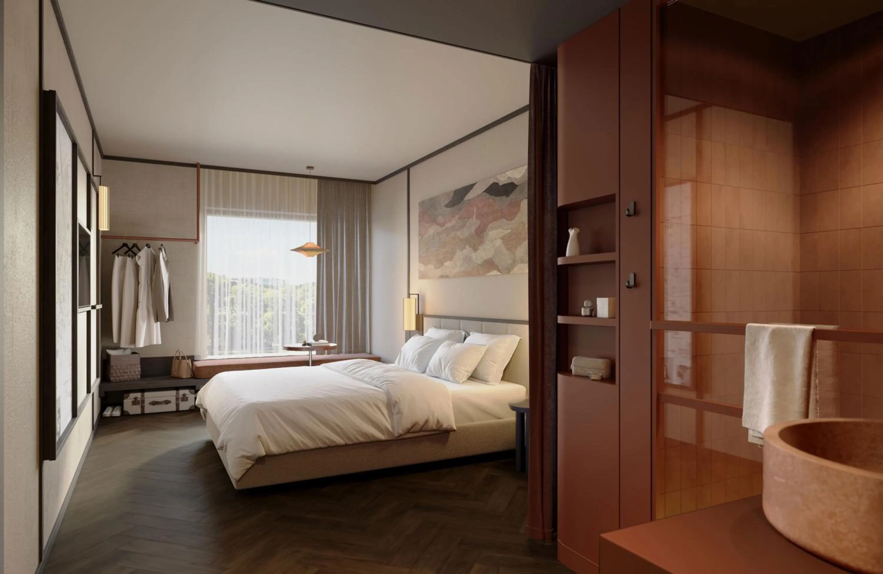 Bed in Hotel Schani City