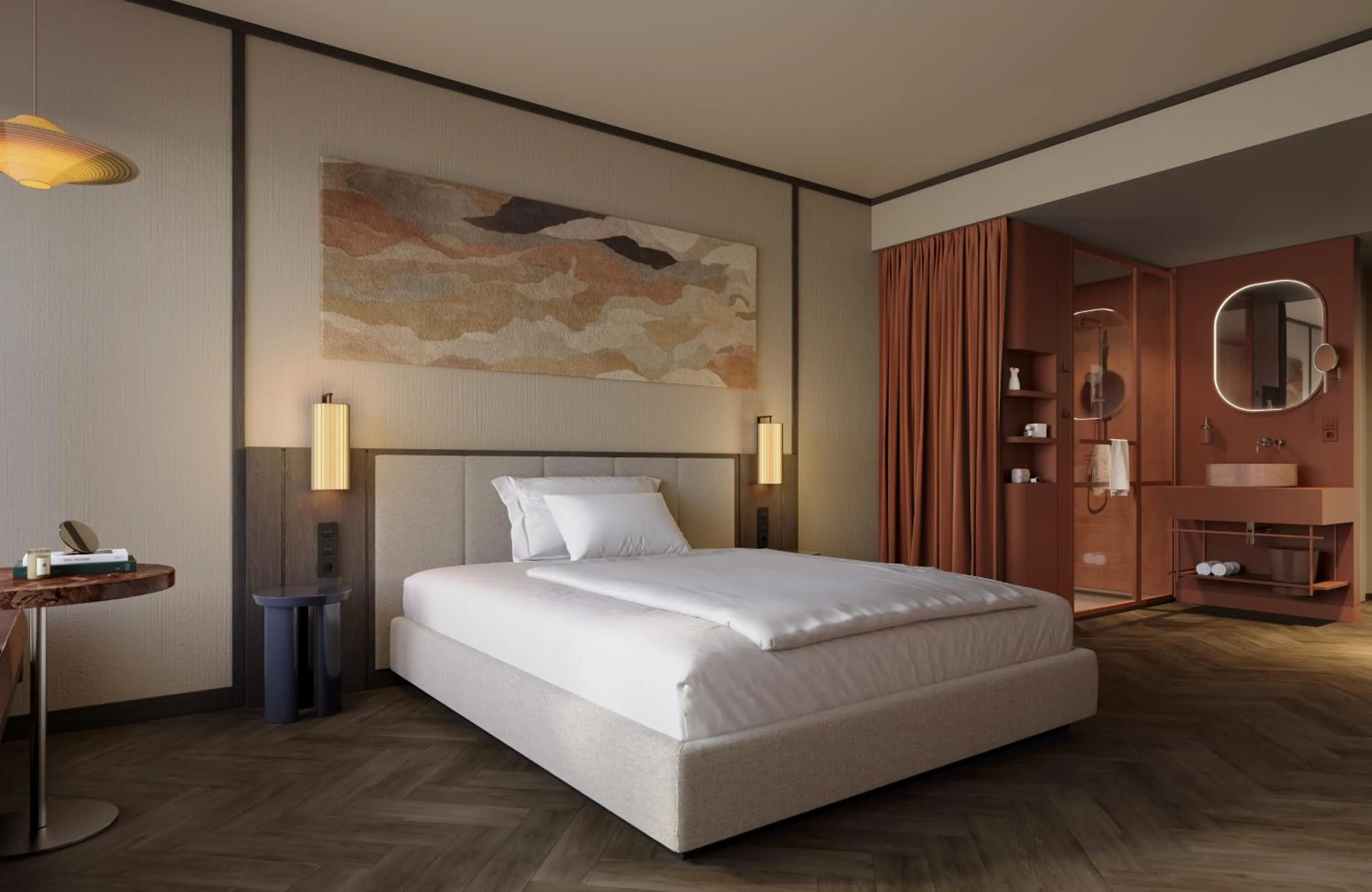 Bed in Hotel Schani City