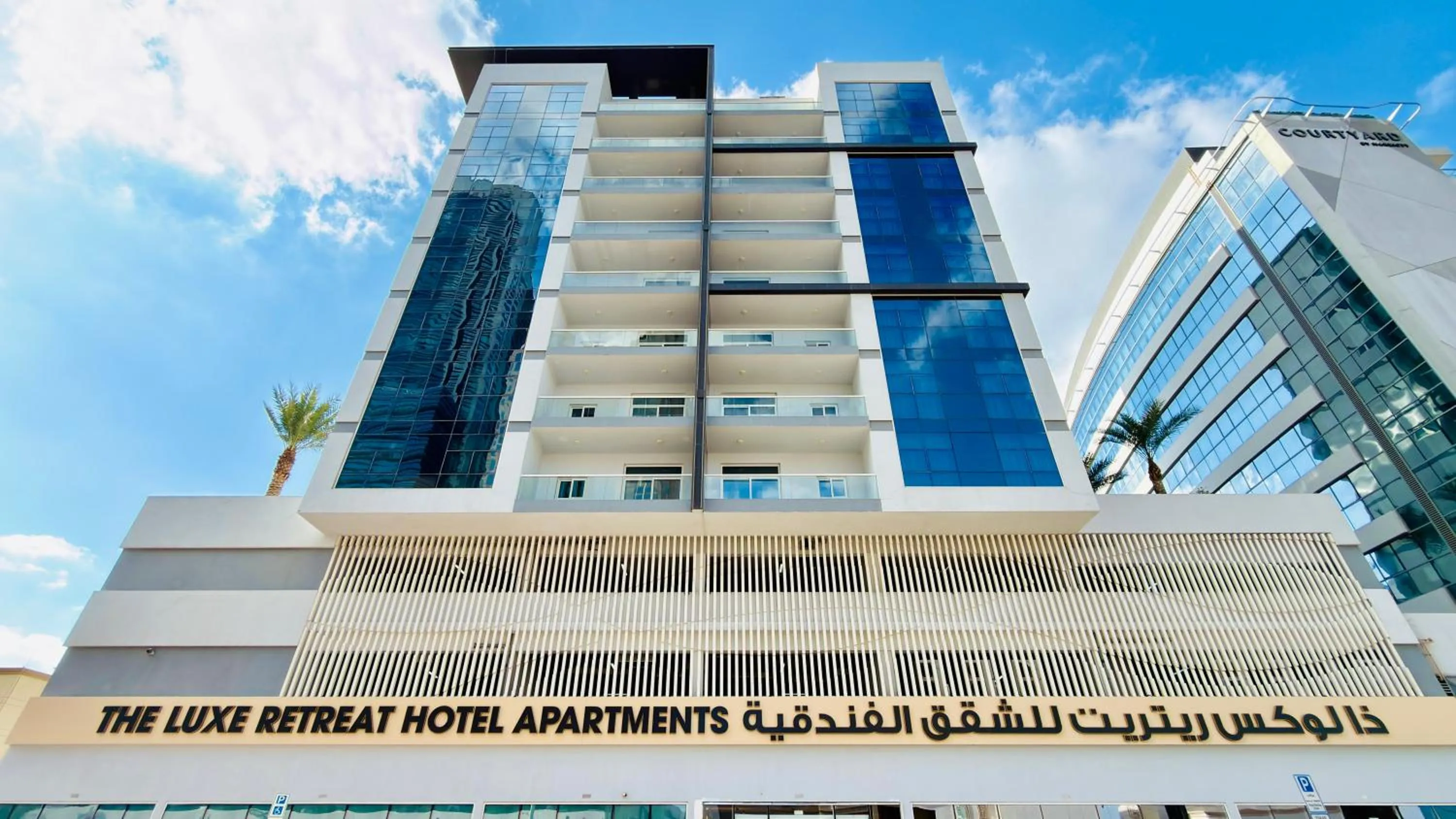 Property building in The Luxe Retreat Hotel Apartments