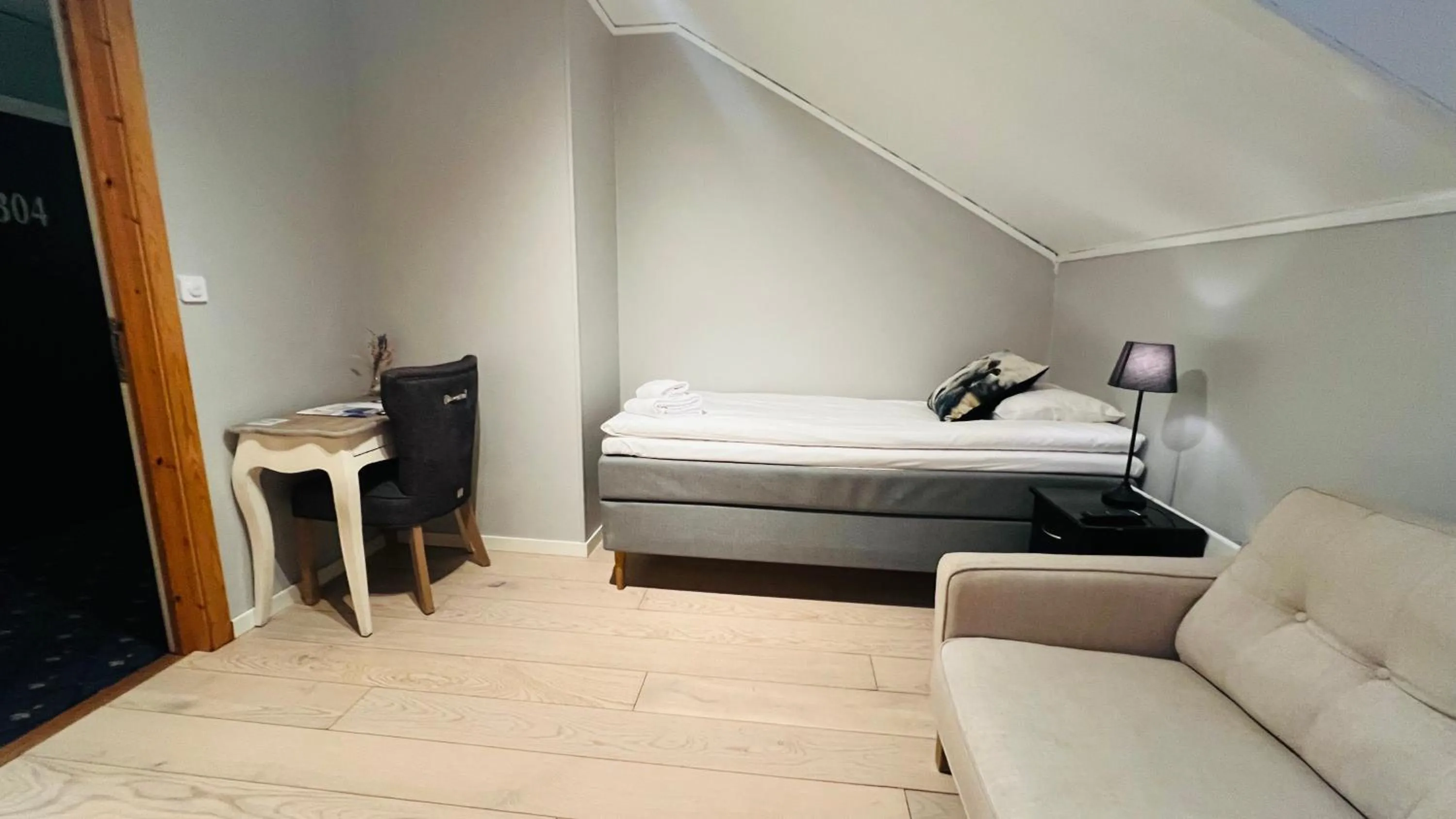 Bed in Narvik Hotel Wivel