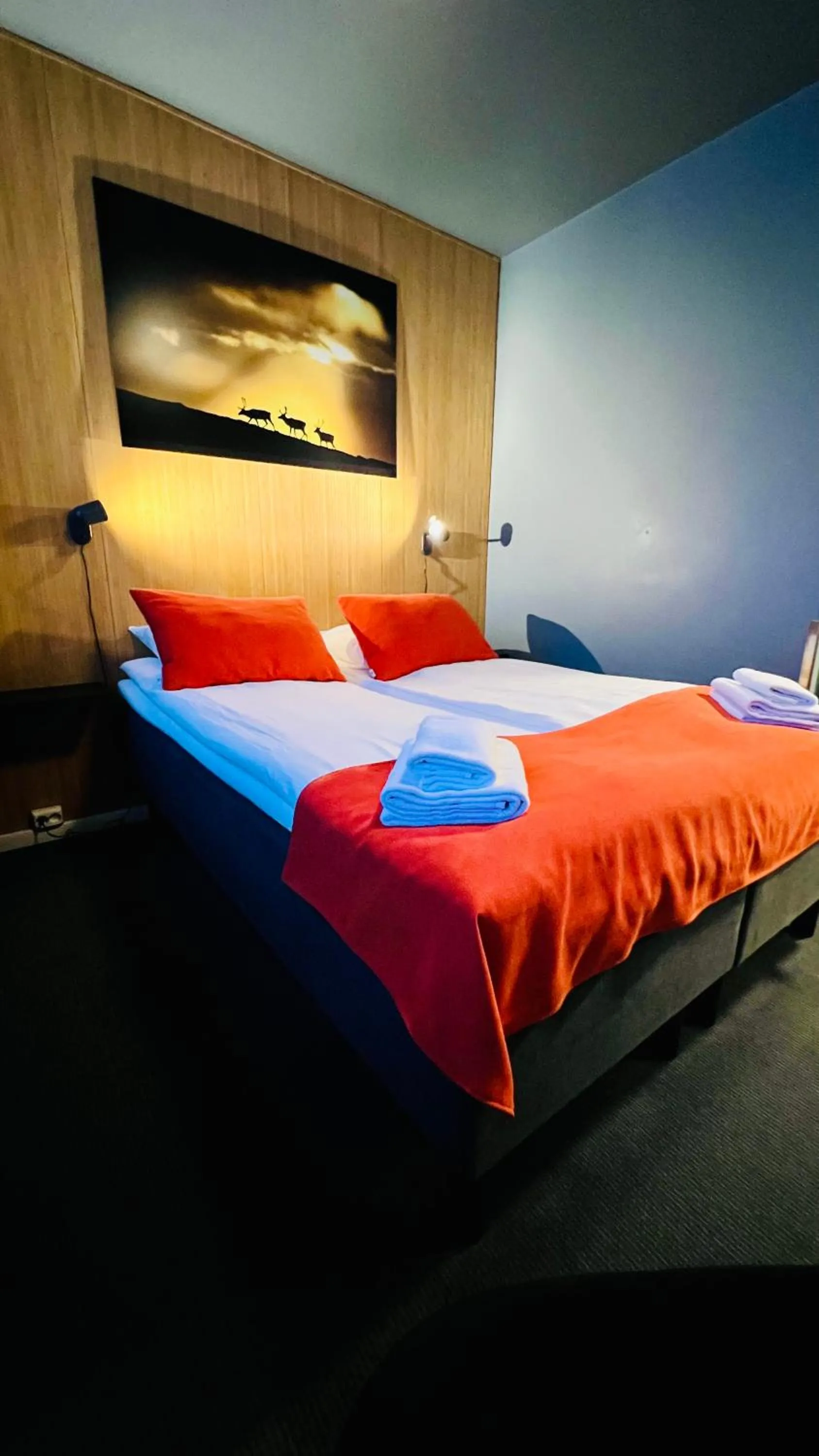 Bed in Narvik Hotel Wivel