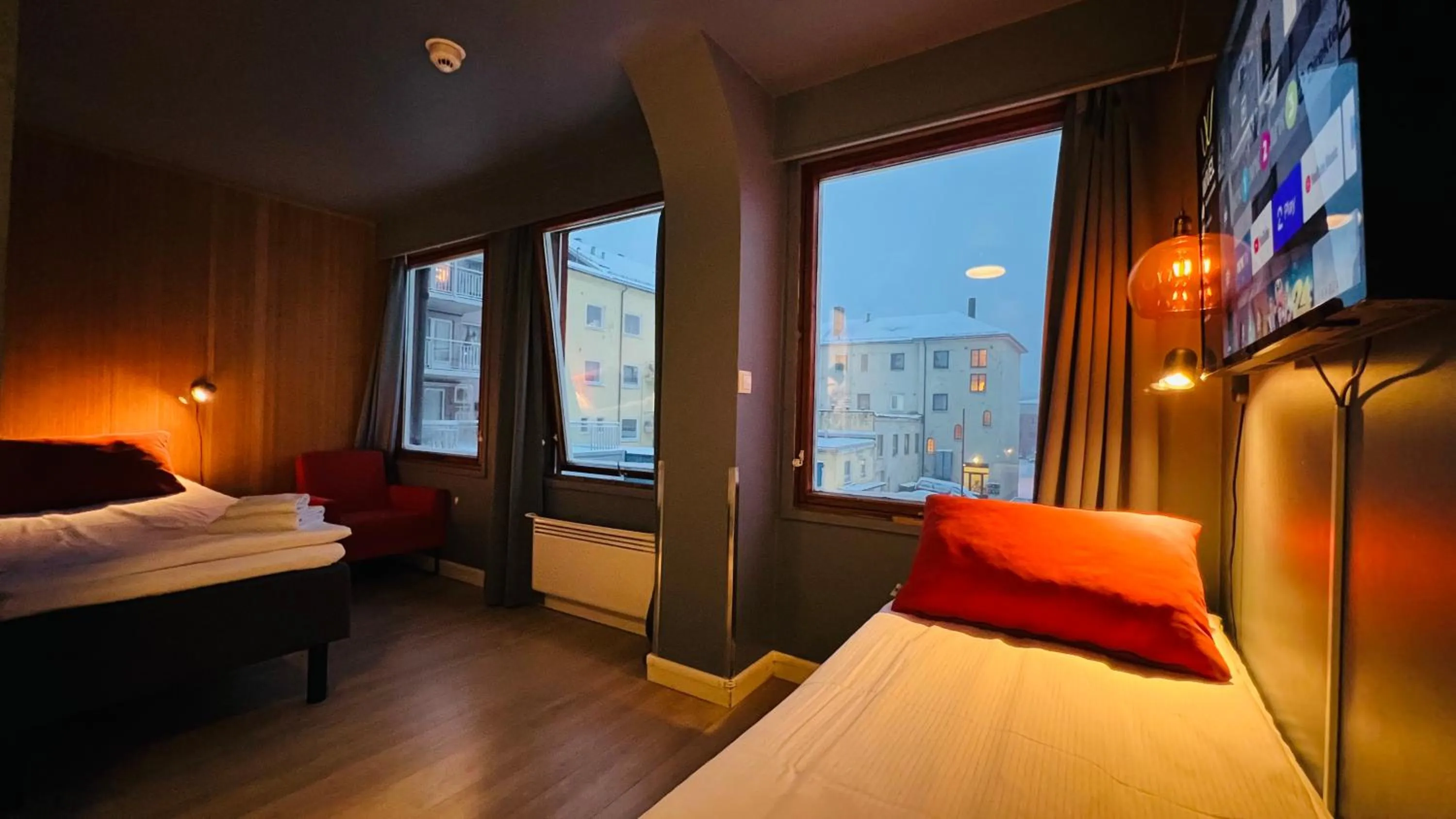 Bed in Narvik Hotel Wivel