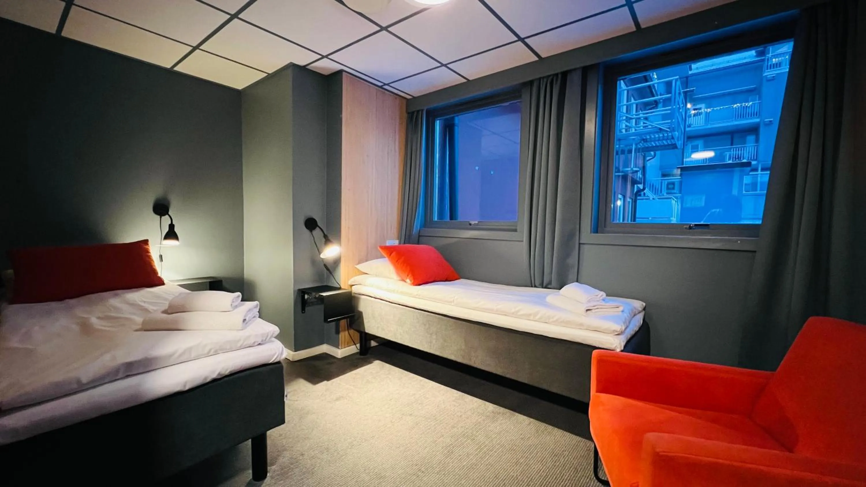 Bed in Narvik Hotel Wivel