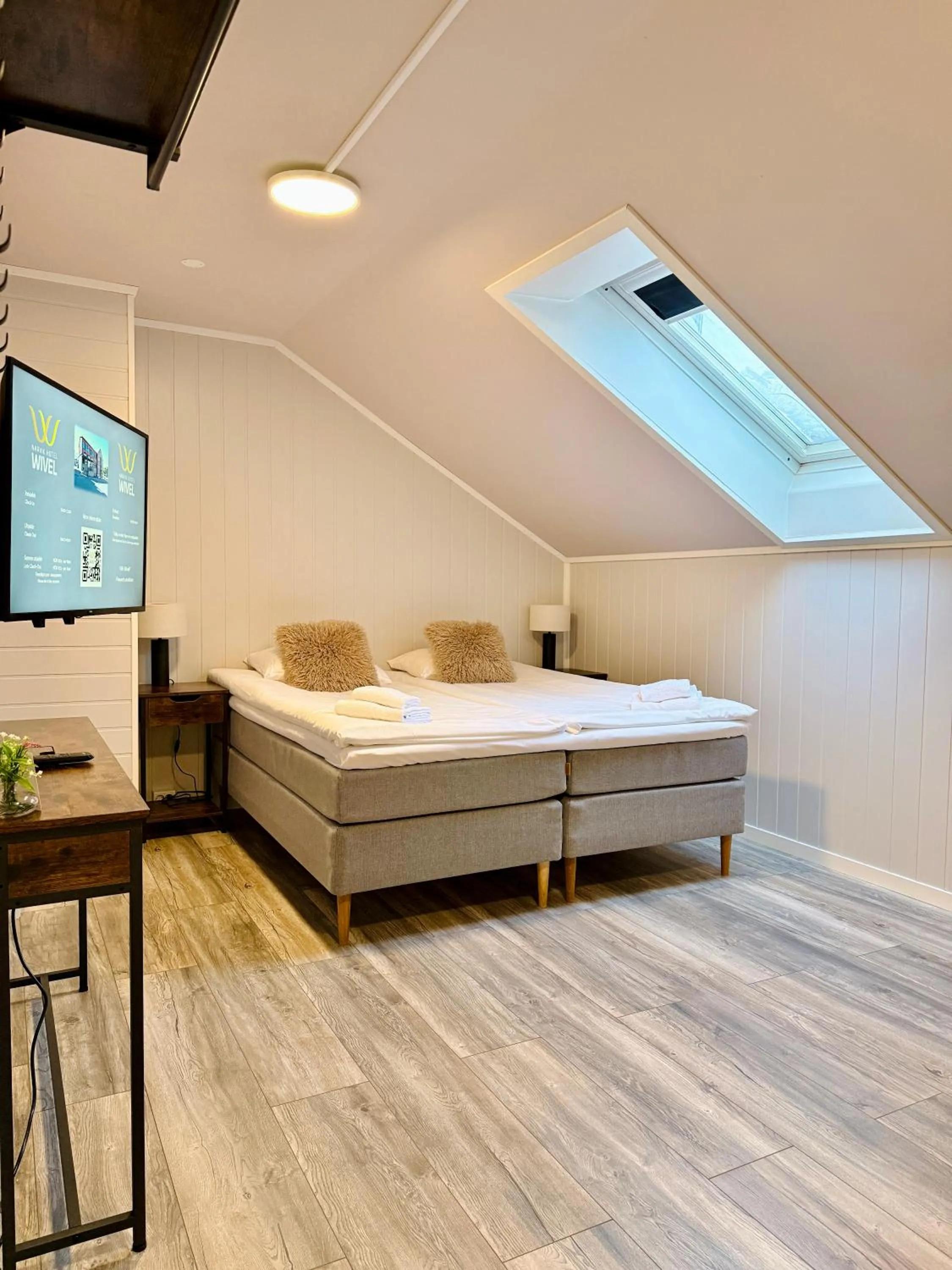 Bed in Narvik Hotel Wivel