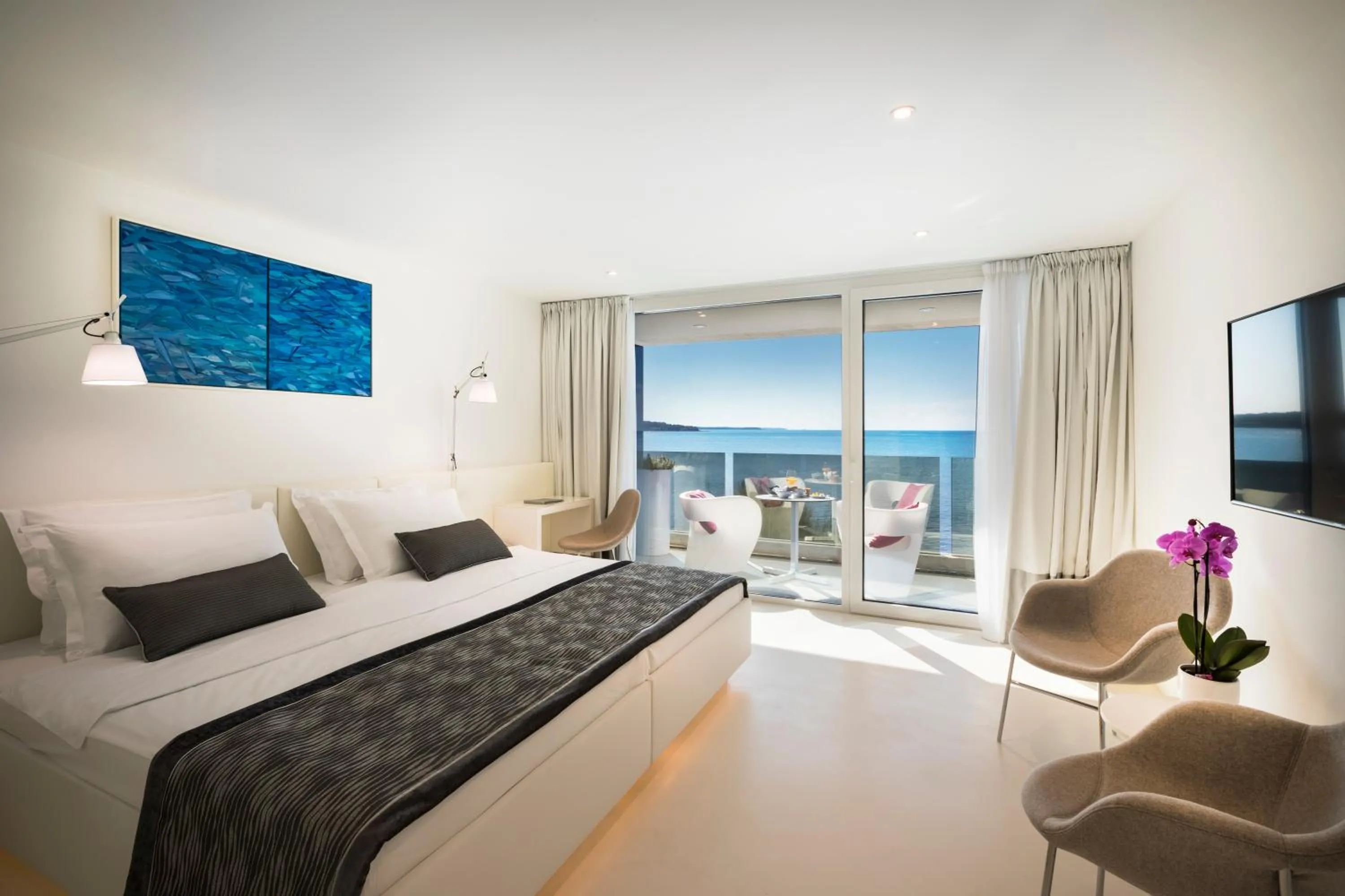 Bedroom, Bed in RIVALMARE BEACH Boutique Hotel