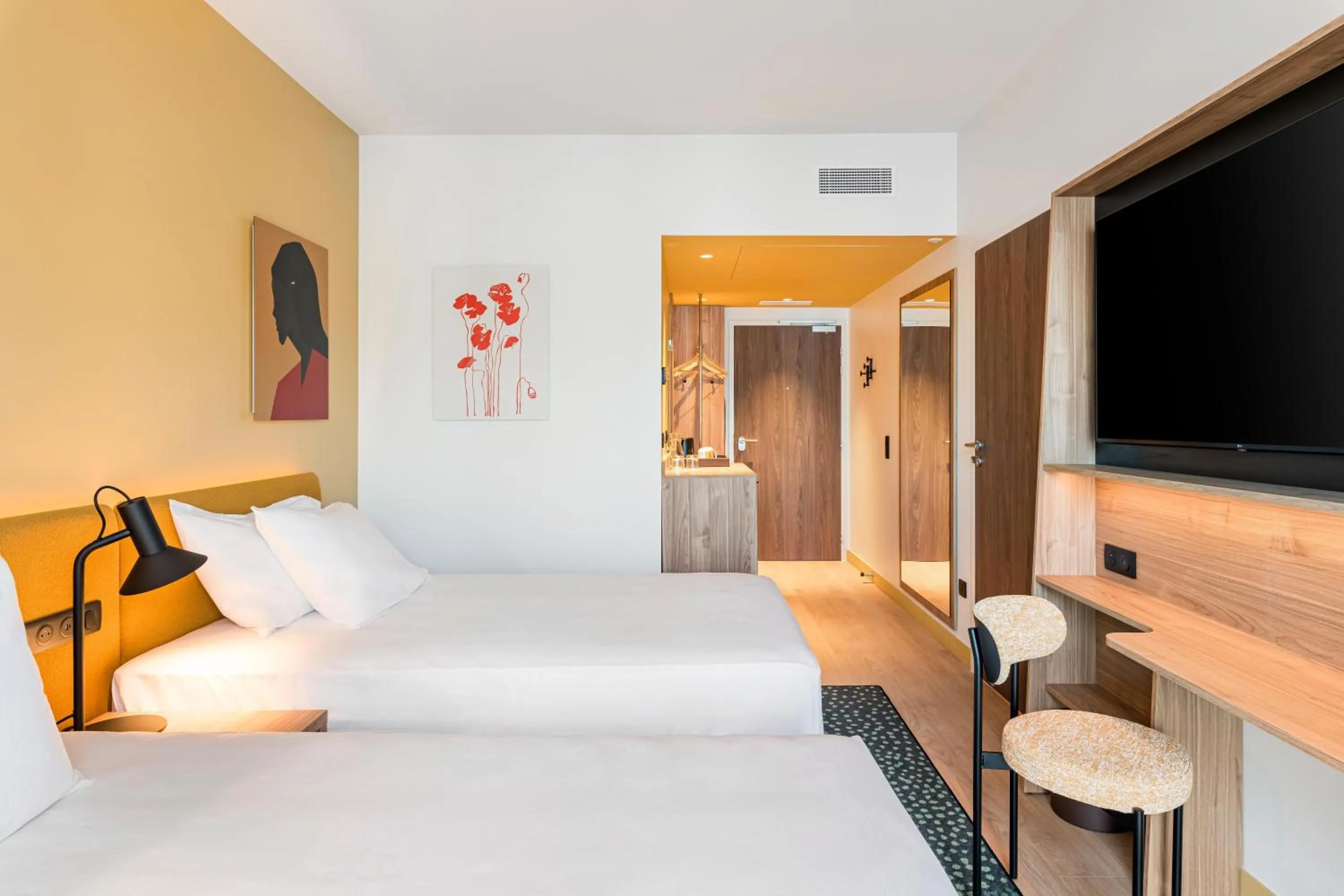 Bed in Hampton by Hilton Bordeaux Merignac Airport