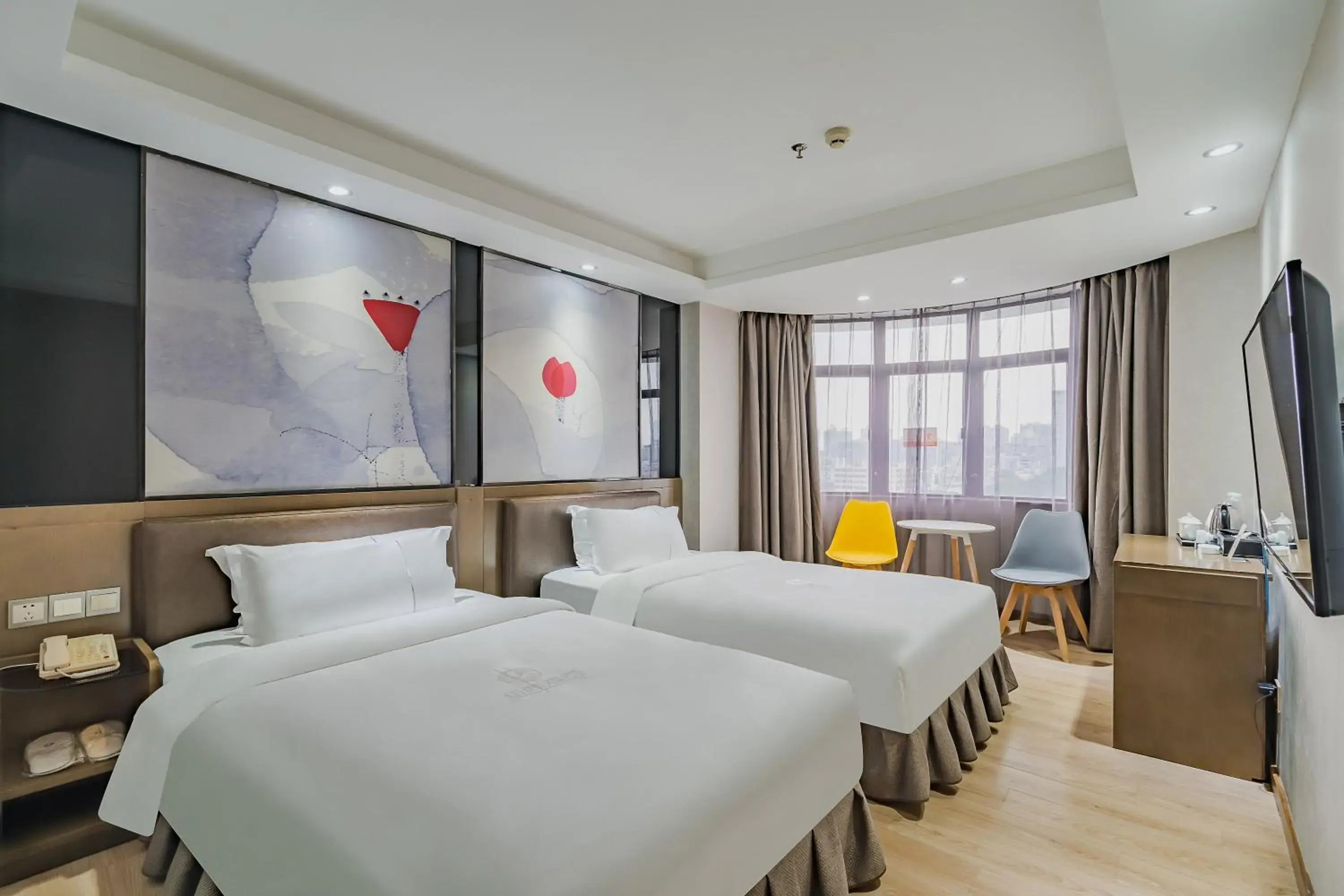 Deluxe Twin Room in Insail Hotels (Pazhou Exhibition Center KeCun Metro Station Dunhe Road Branch Guangzhou) Deluxe Twin Room in Insail Hotels (Pazhou Exhibition Center KeCun Metro Station Dunhe Road Branch Guangzhou)