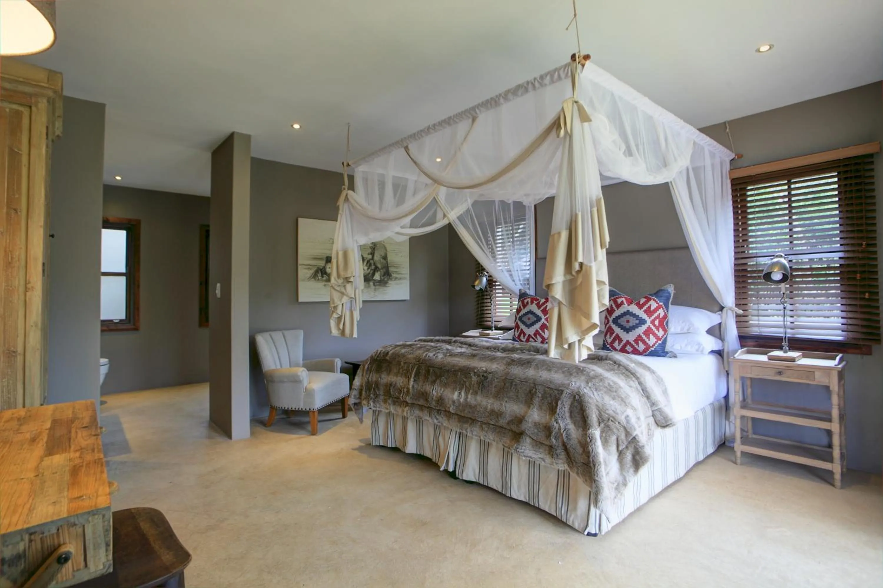 Bedroom, Bed in Botlierskop Bush Villas
