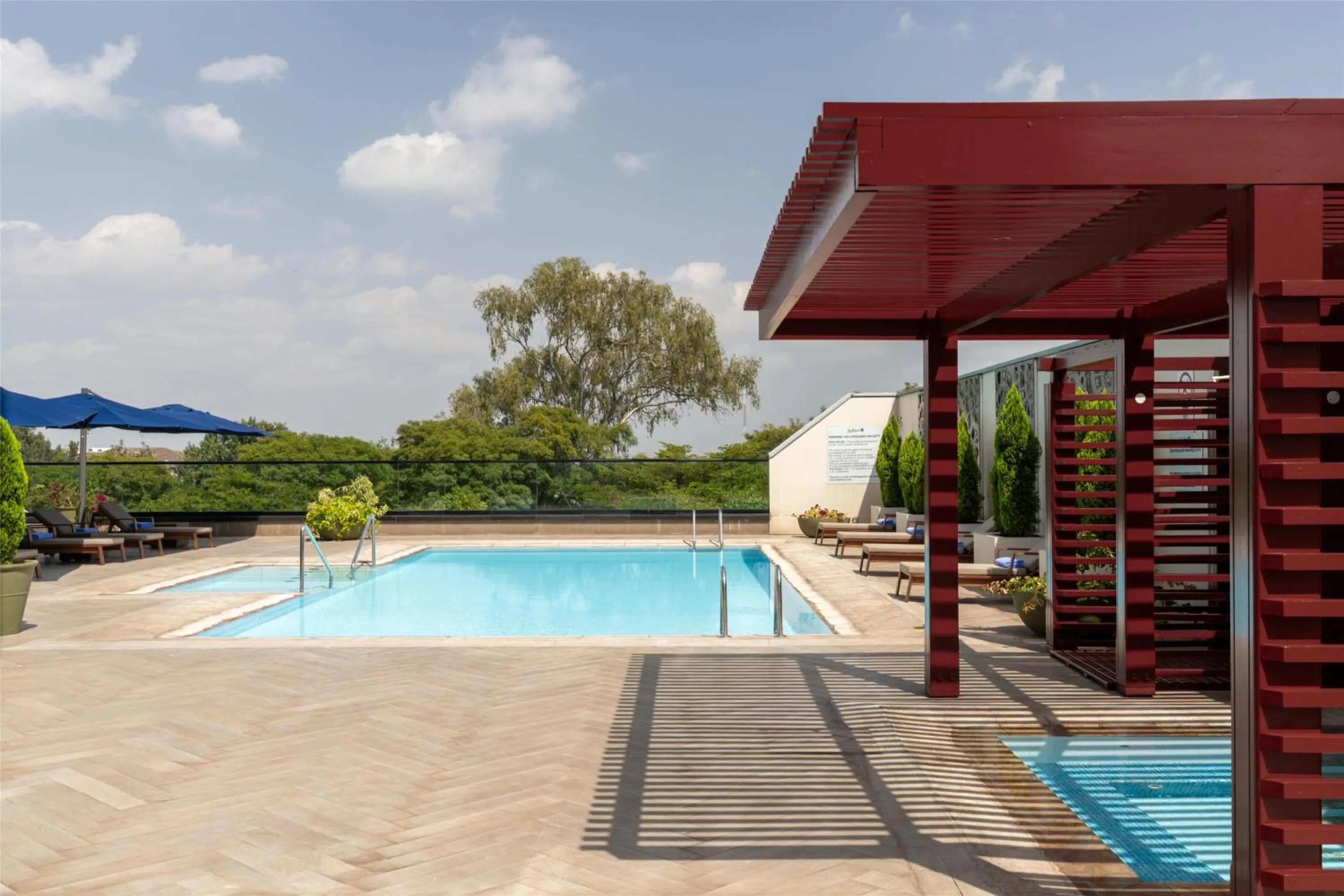 Pool view in Radisson Blu Hotel, Nairobi Upper Hill