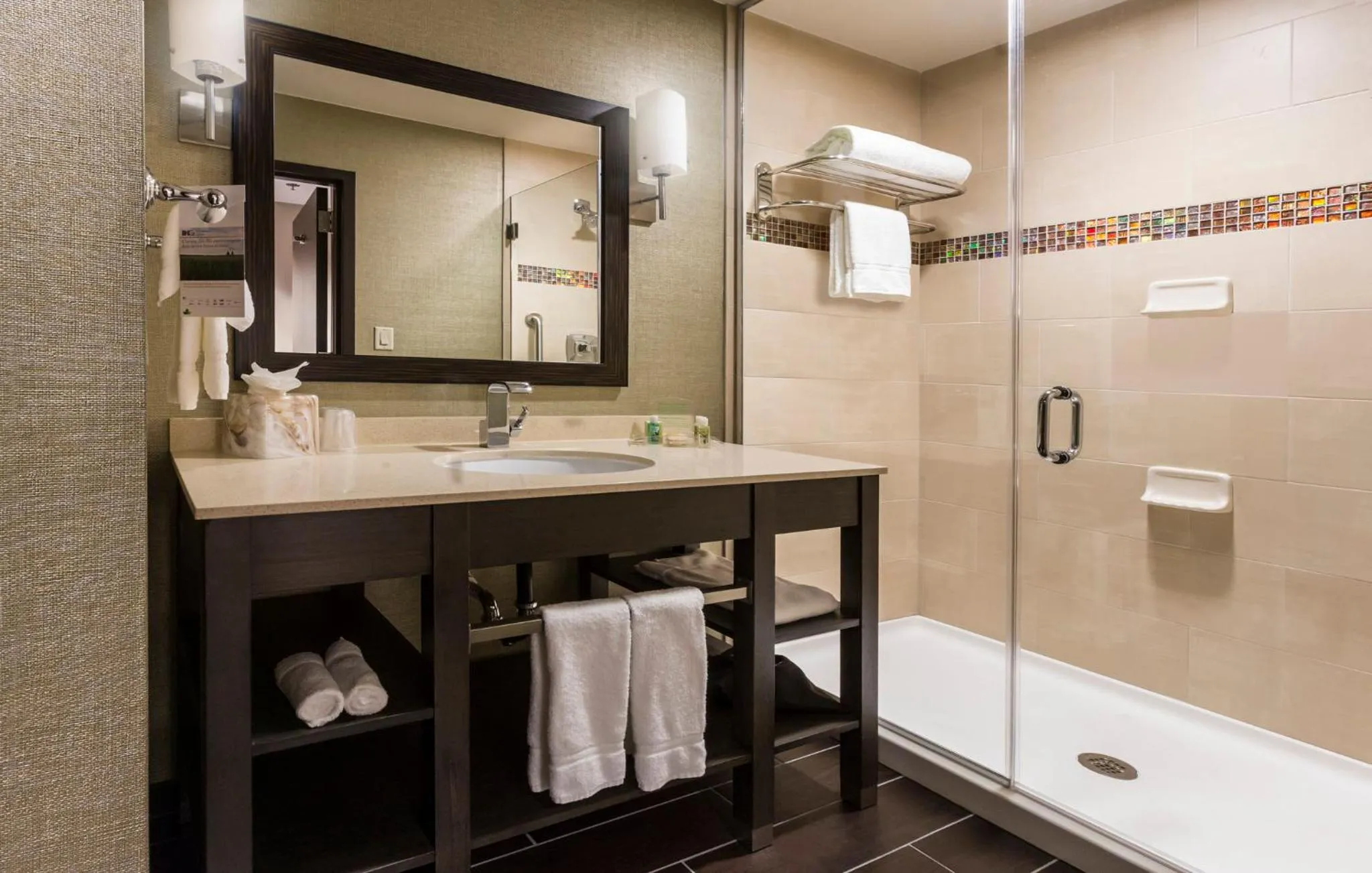 Bathroom in Crowne Plaza SHENANDOAH - WOODLANDS AREA by IHG