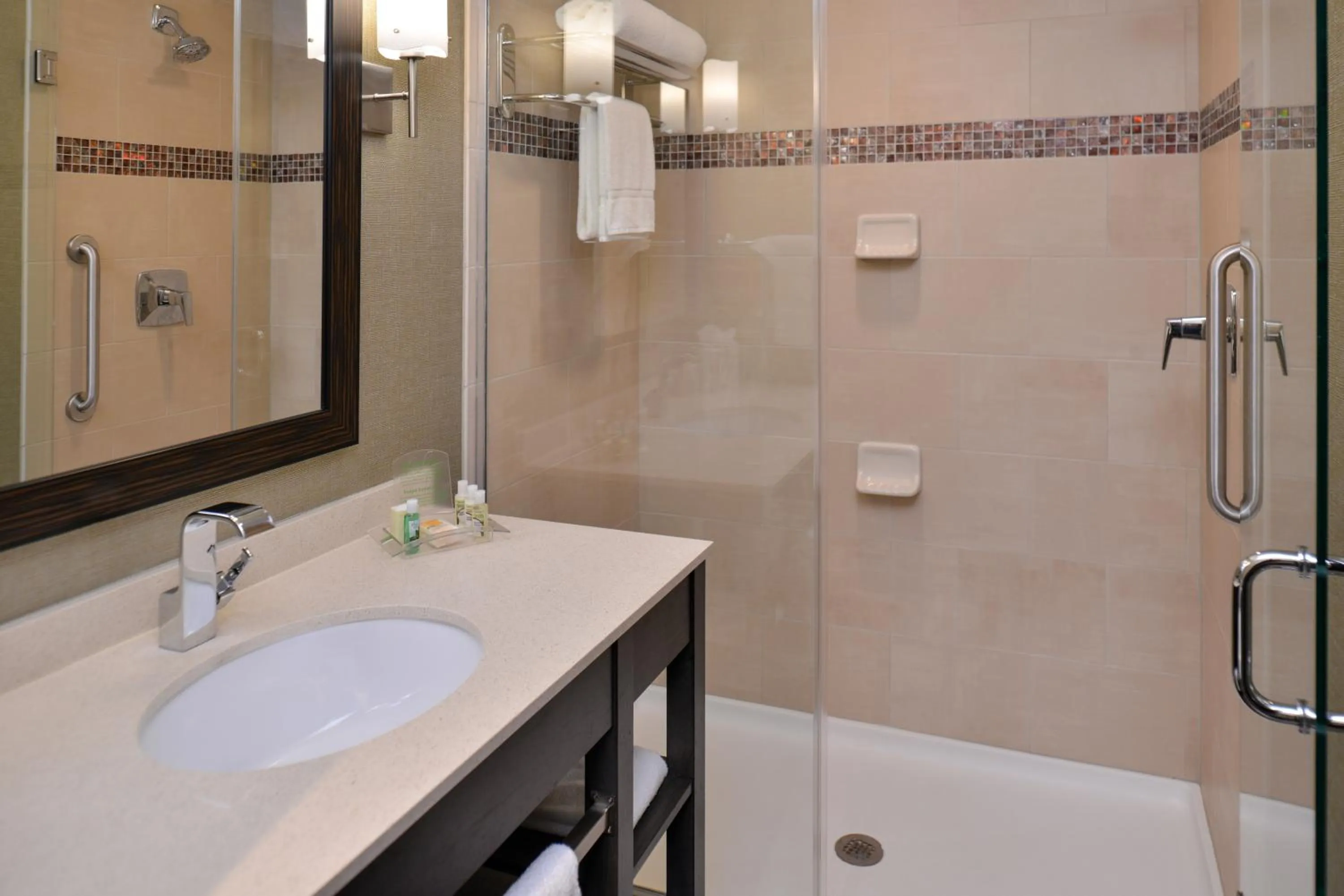 Bathroom in Crowne Plaza SHENANDOAH - WOODLANDS AREA by IHG
