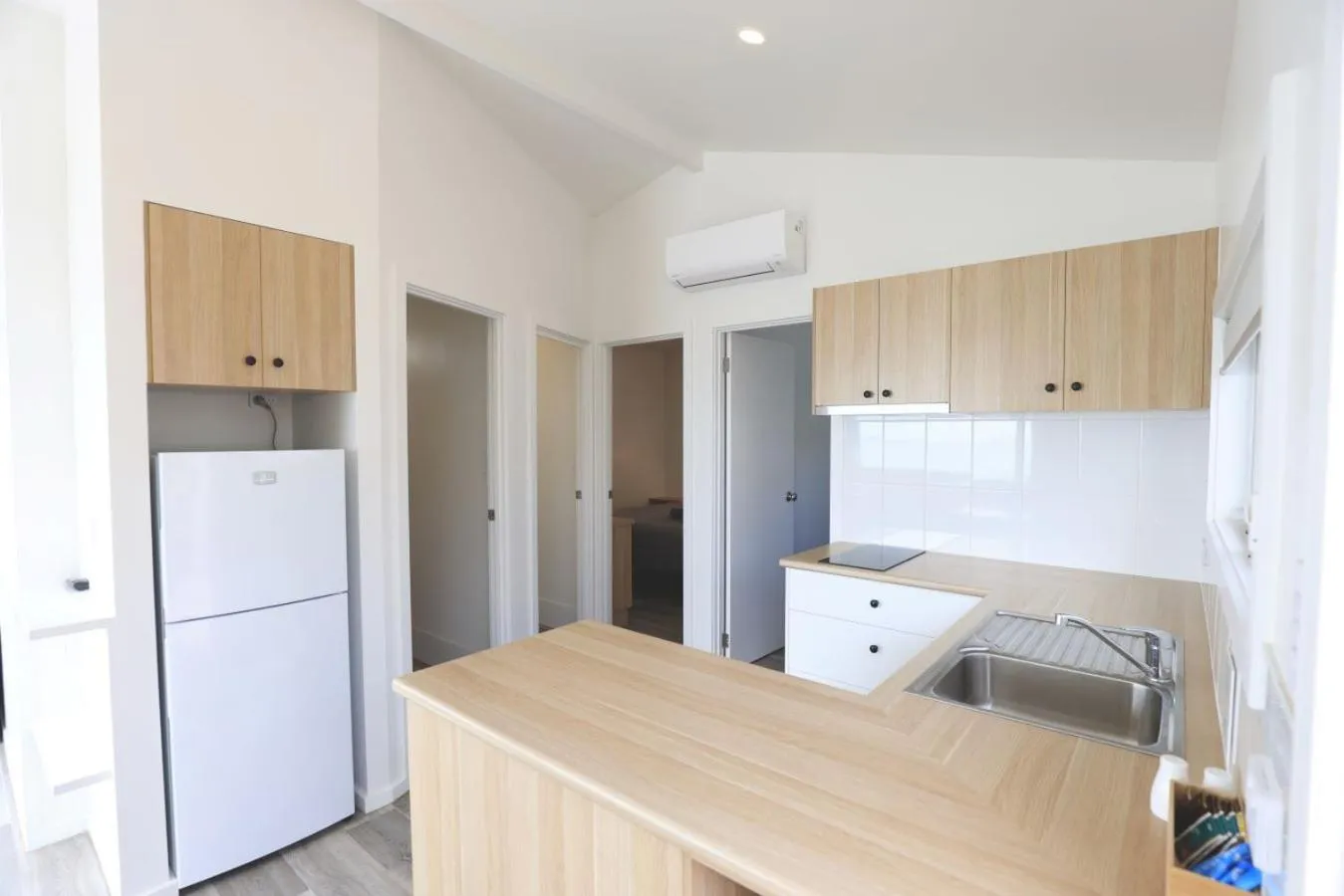 Kitchen or kitchenette in Sea Vu Caravan Park