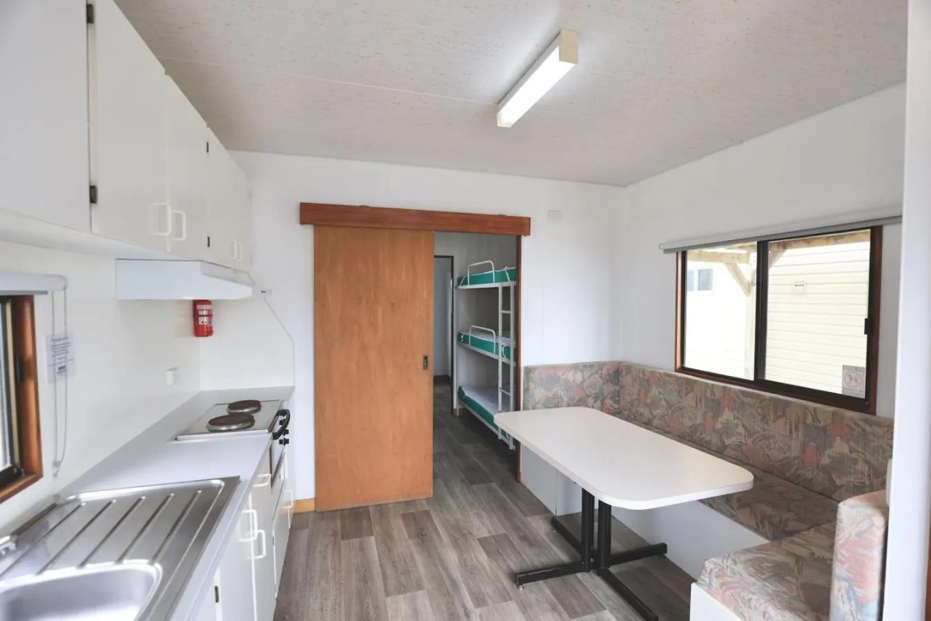 kitchen in Sea Vu Caravan Park
