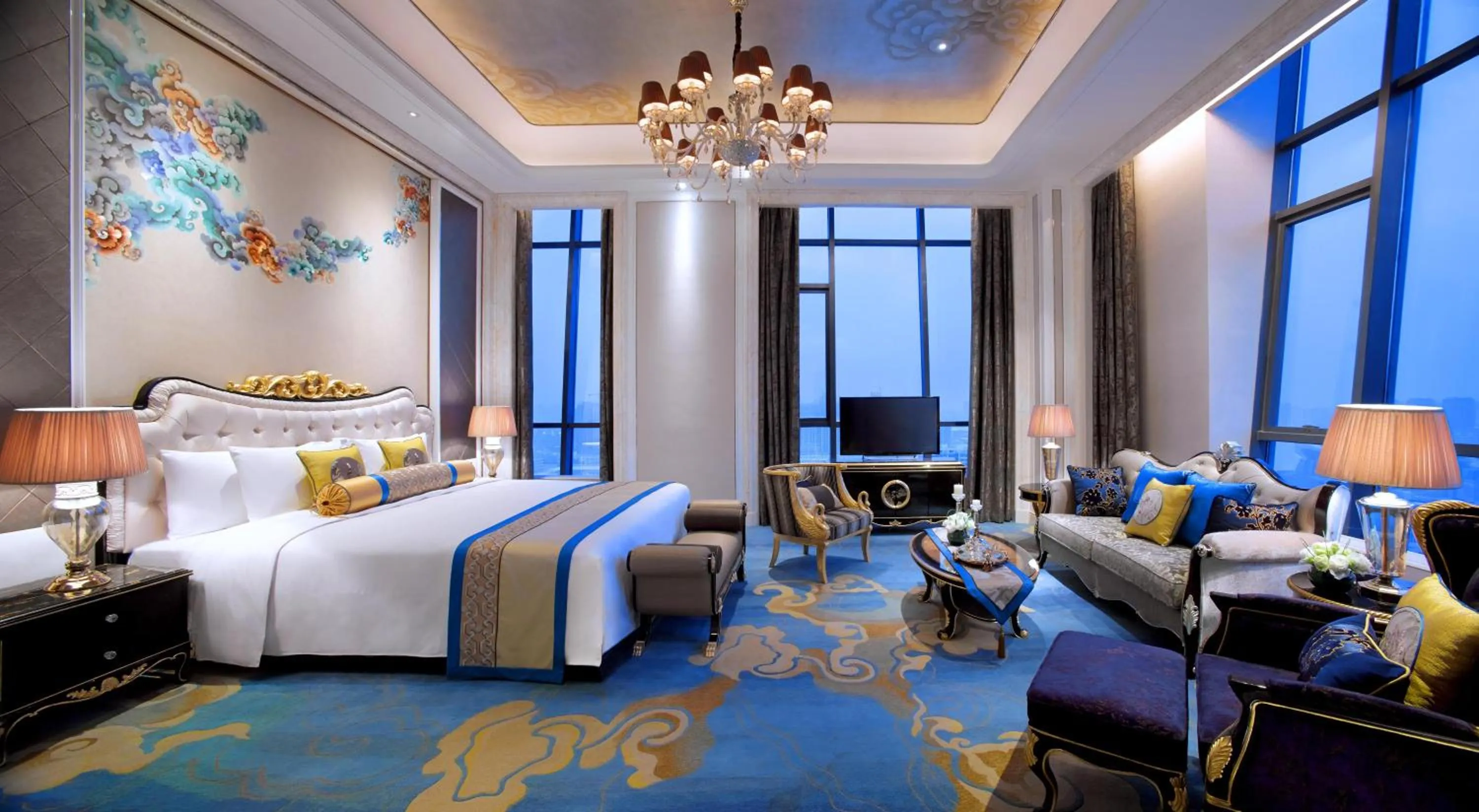 Bedroom, Bed in Wanda Vista Hohhot