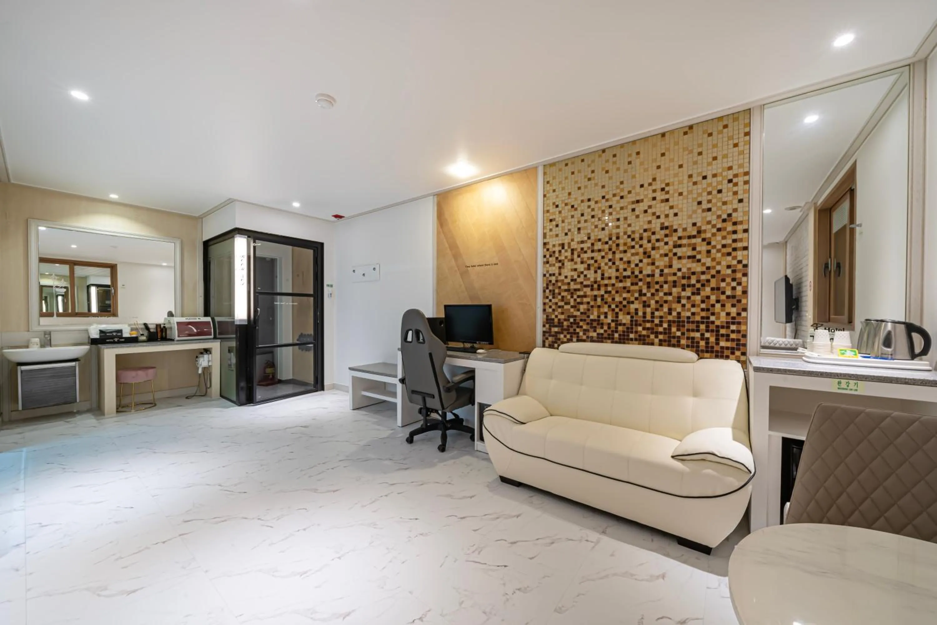 Seating area in Time Hotel