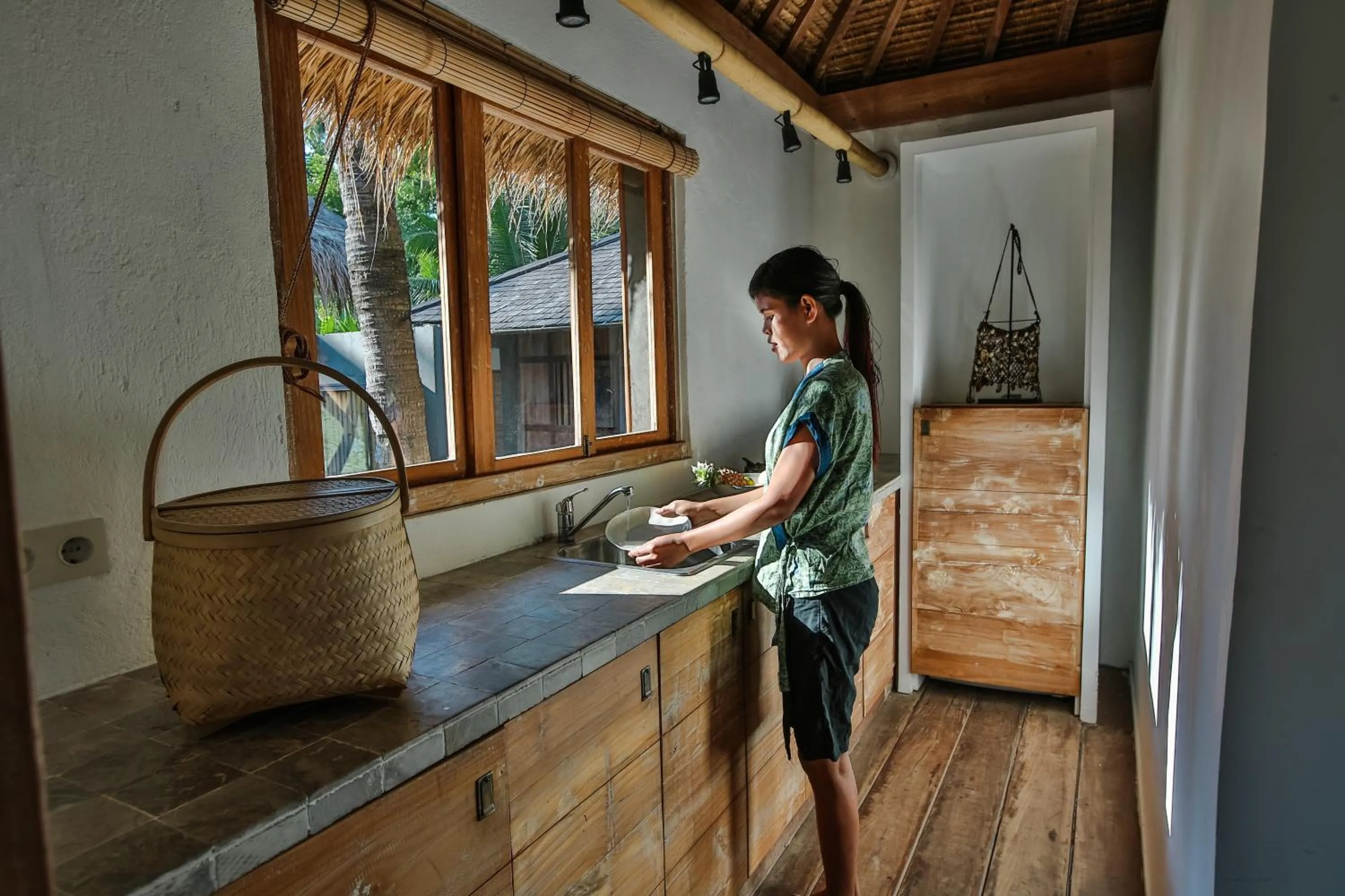 Kitchen or kitchenette in Slow Gili Air