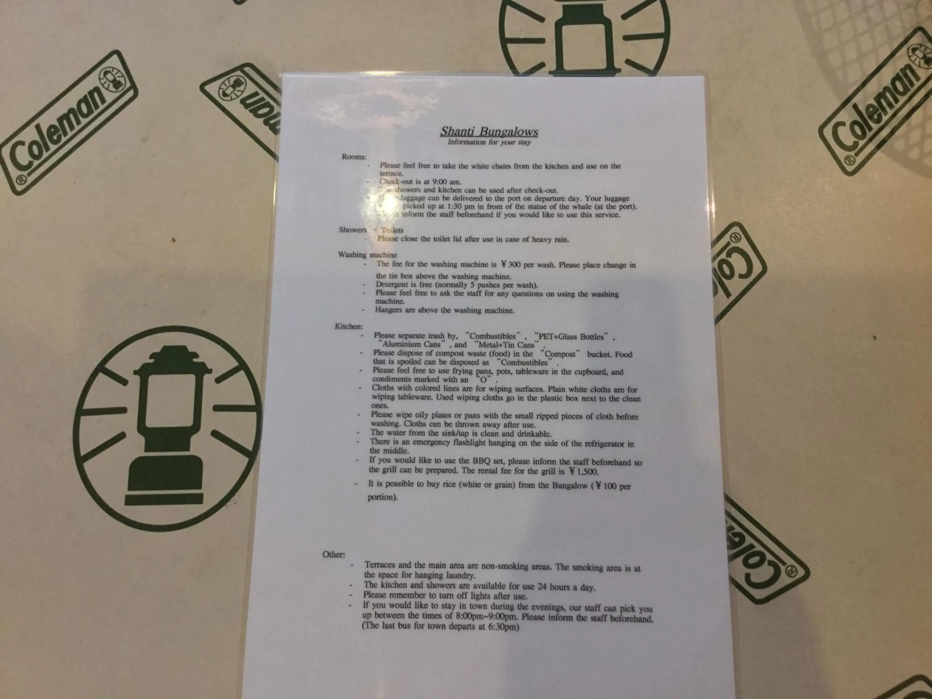 Logo/Certificate/Sign in Shanti Bungalow