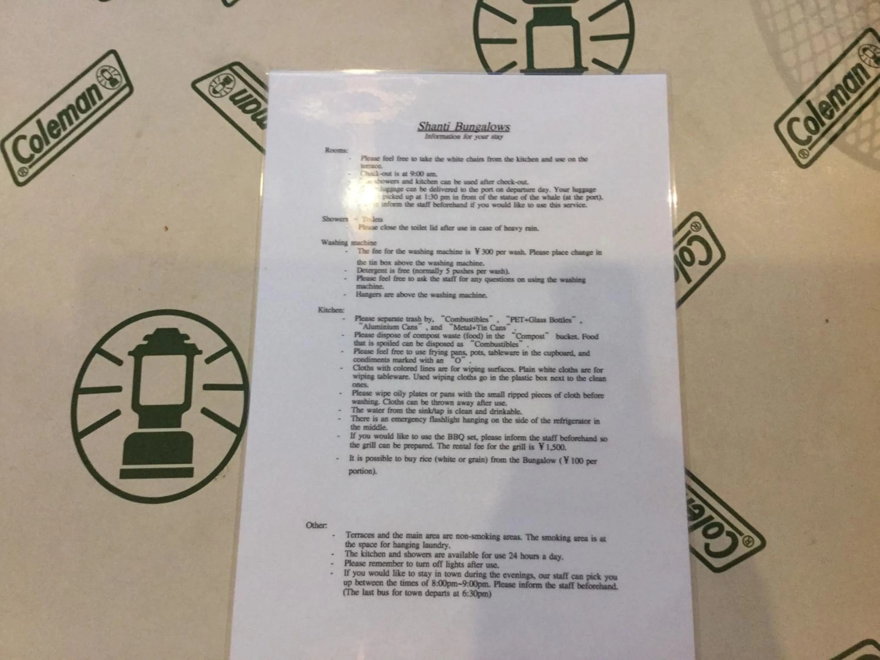 Logo/Certificate/Sign in Shanti Bungalow