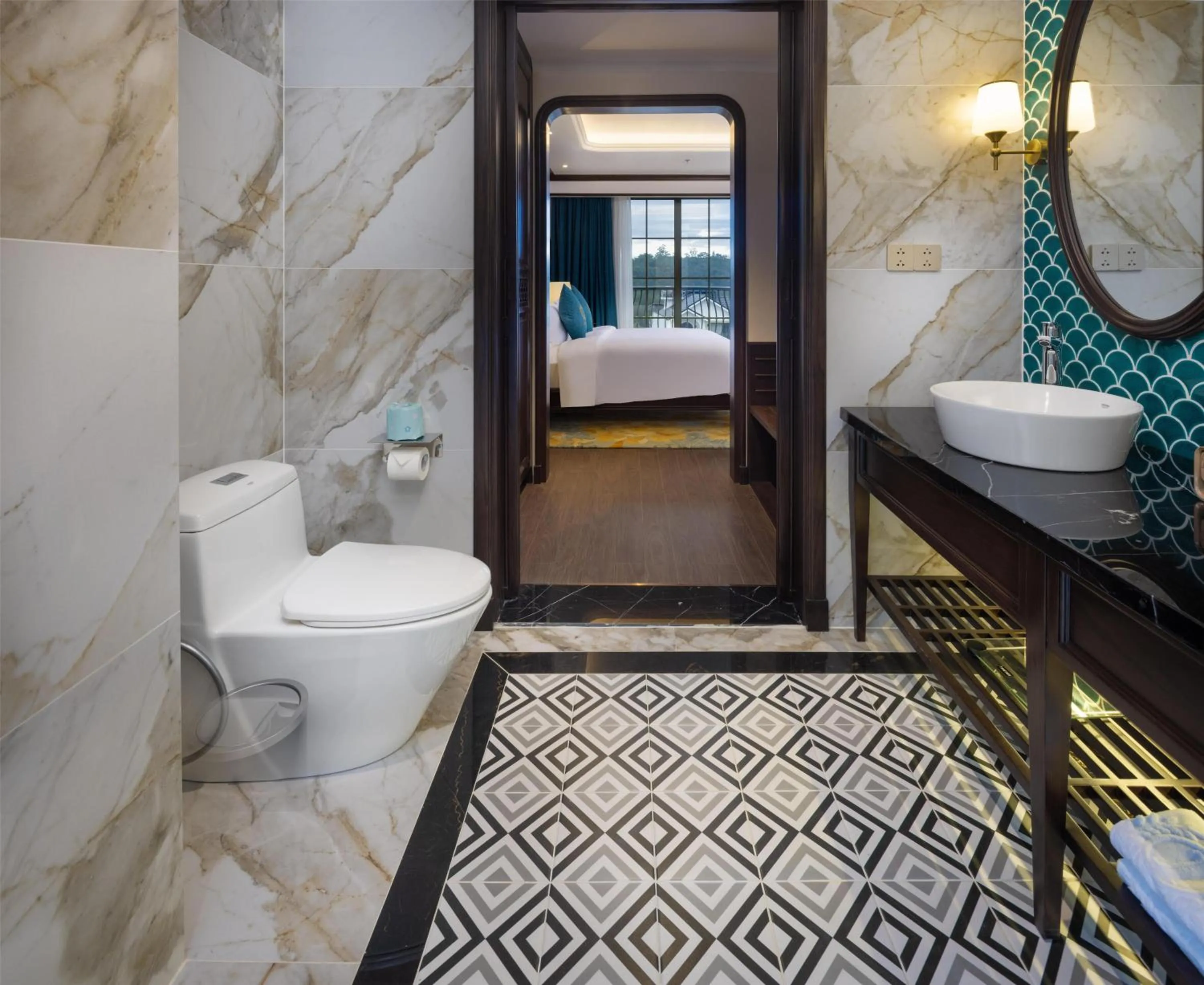 Bathroom, Bed in Best Western Premier Imperial Dalat