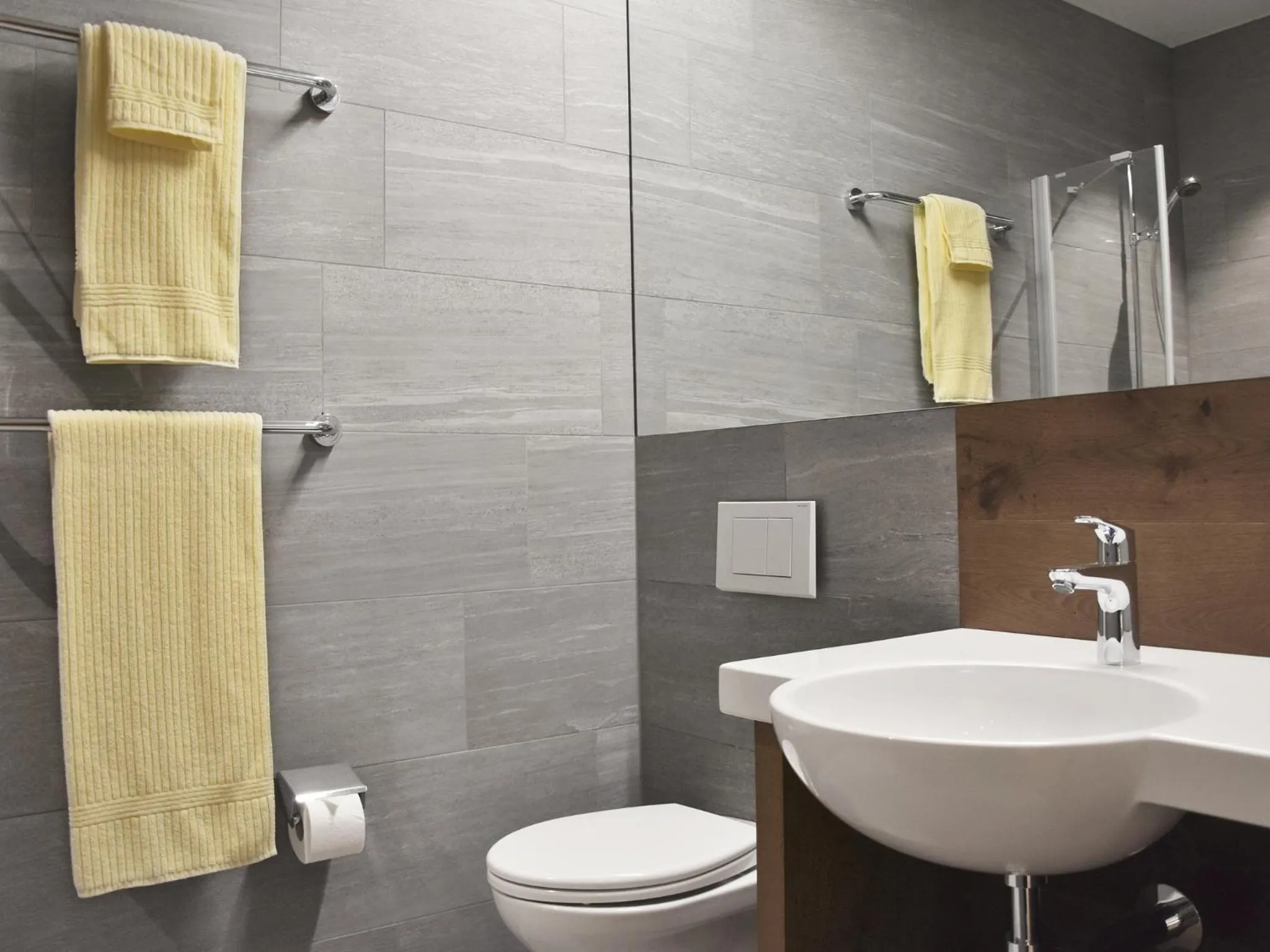 Bathroom in Hotel one66 (free parking garage)