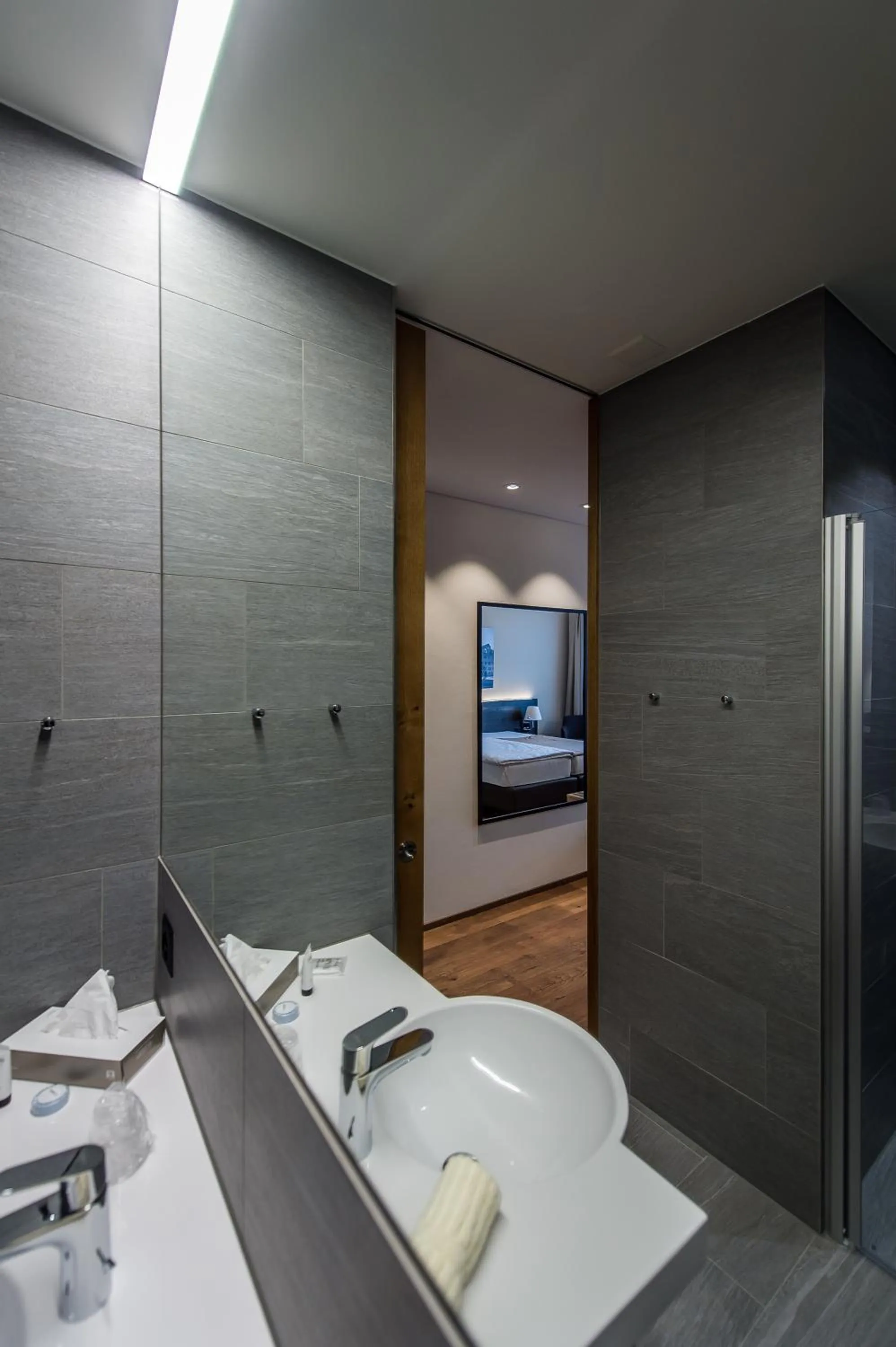 Bathroom in Hotel one66 (free parking garage)