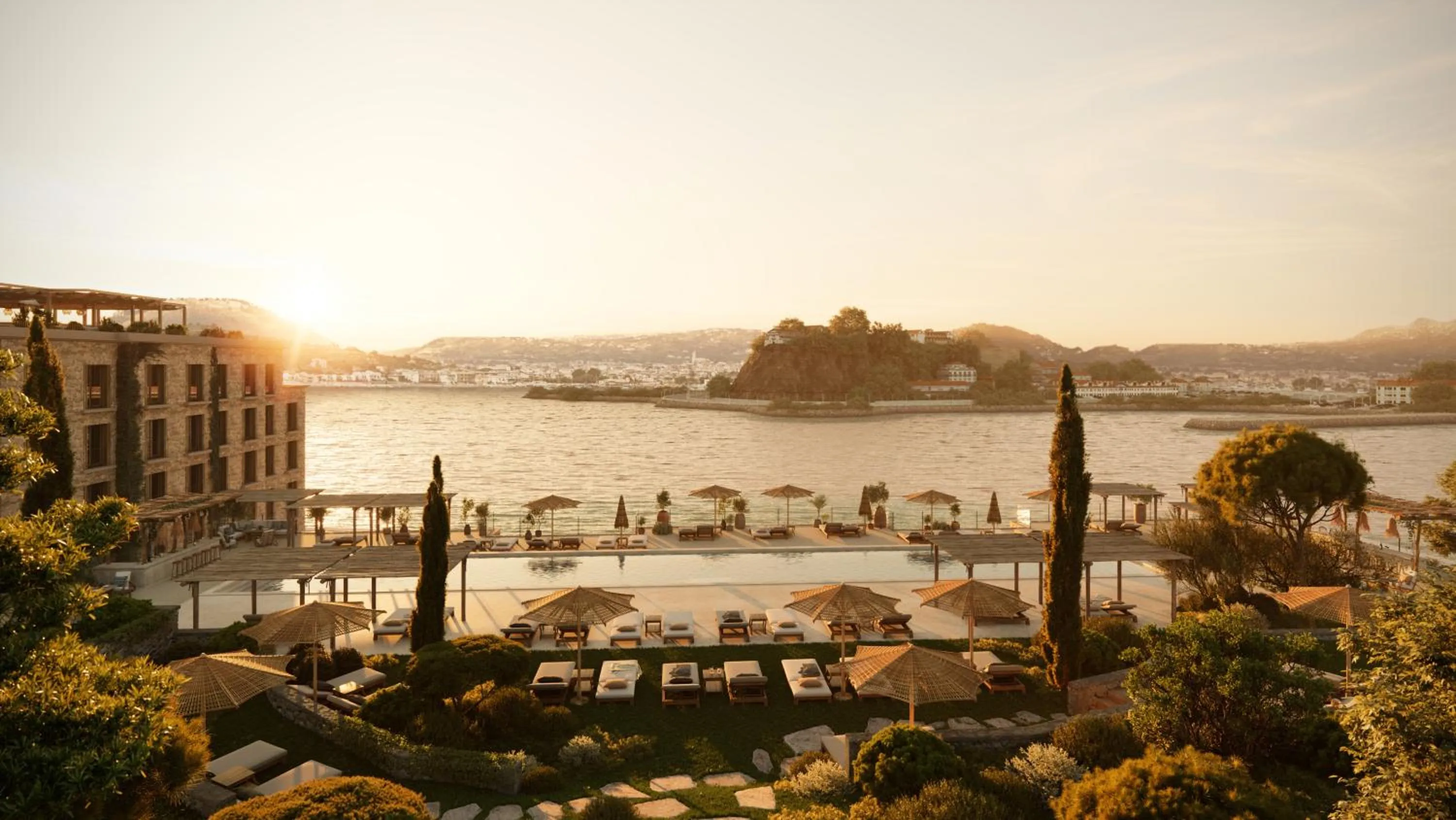 Pool view in Zannier Île de Bendor