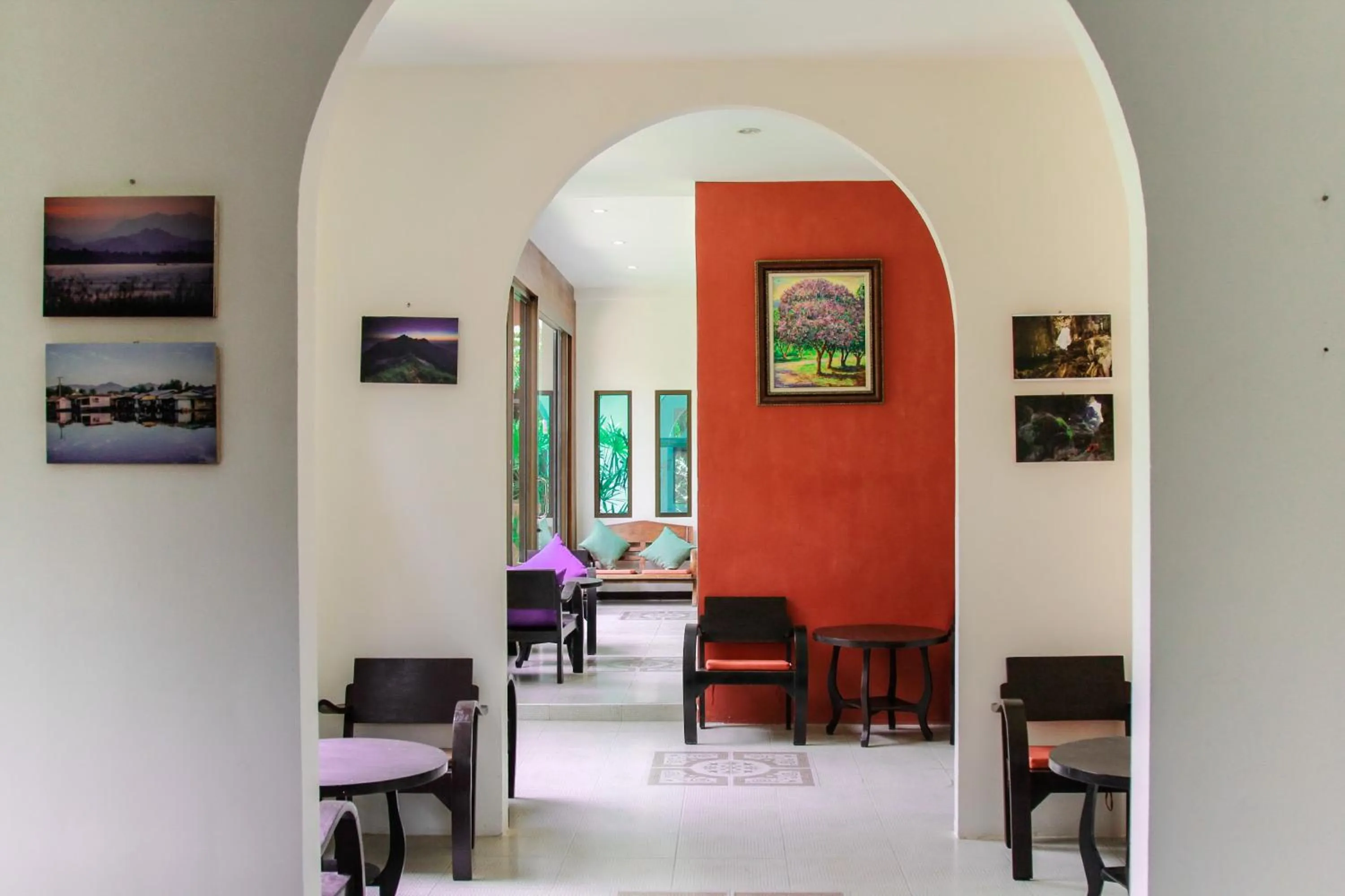 Communal lounge/ TV room in The Journey House Lifestyle Boutique Hotel