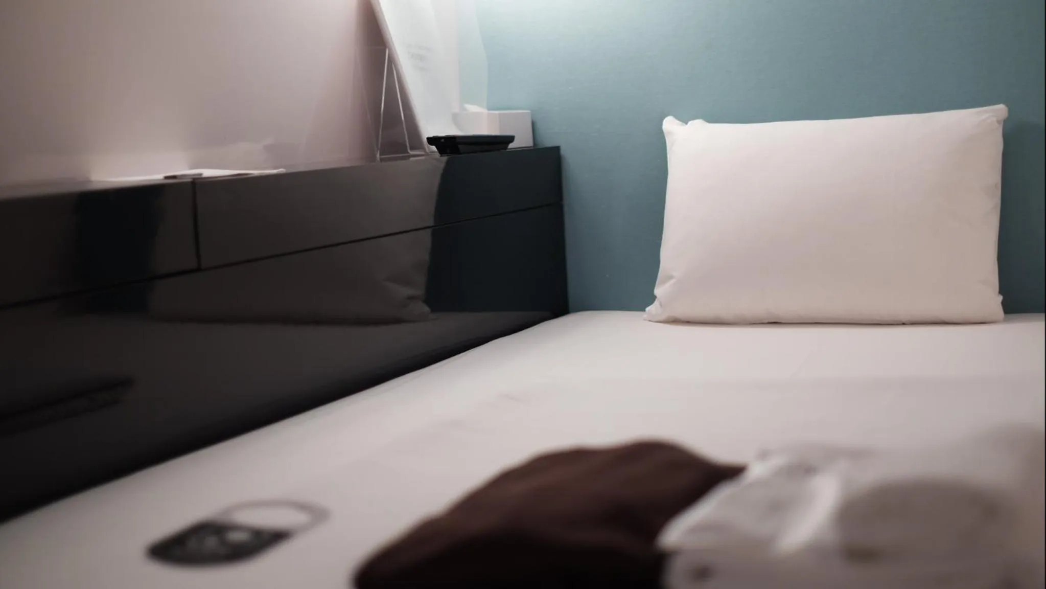 Photo of the whole room, Bed in First Cabin Shinbashi Atagoyama