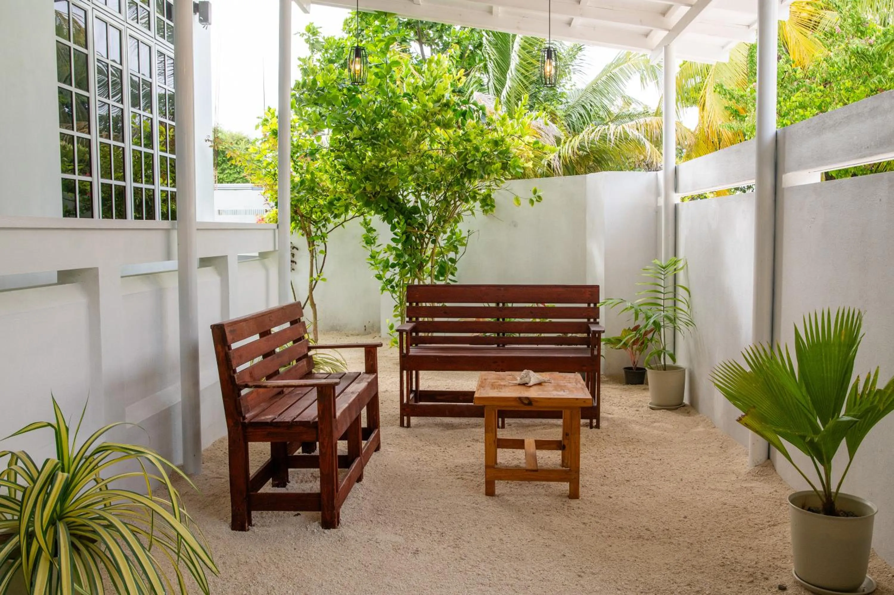 Seating area in Biosphere Inn
