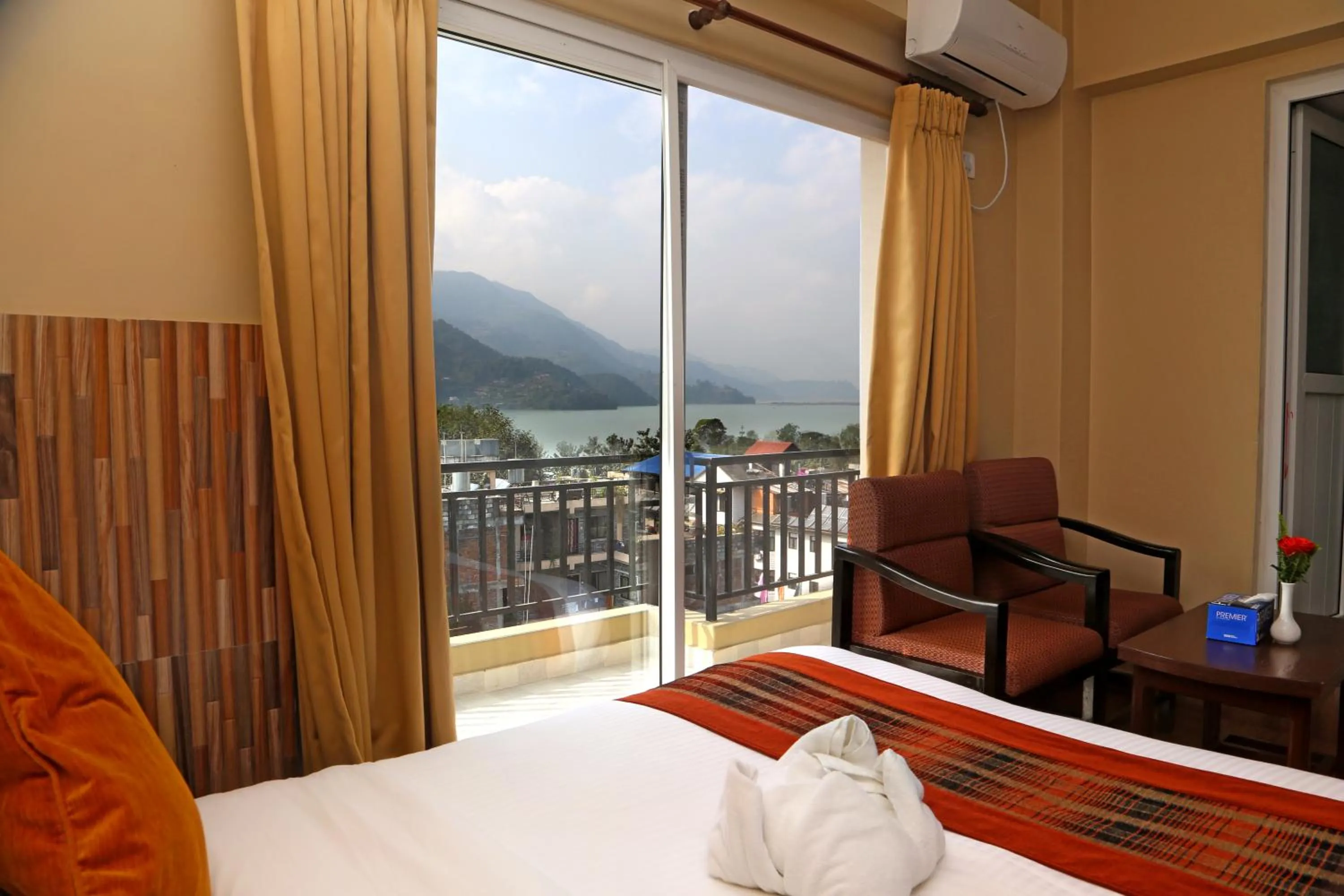 Lake view, Bed in Pokhara Choice Inn