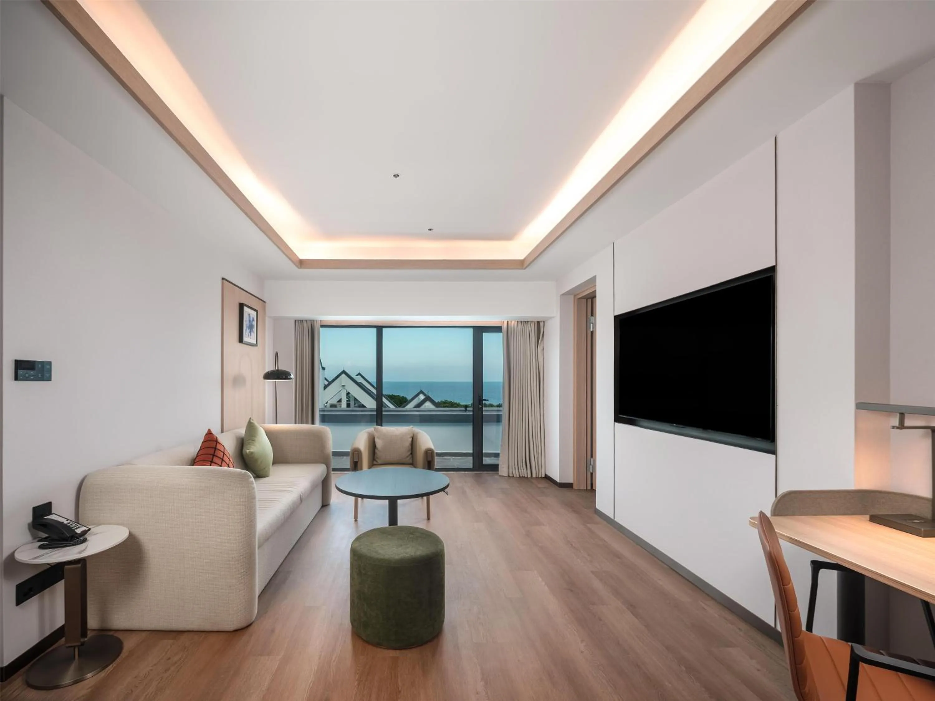 Living room in Hilton Garden Inn Zhoushan Mount Putuo