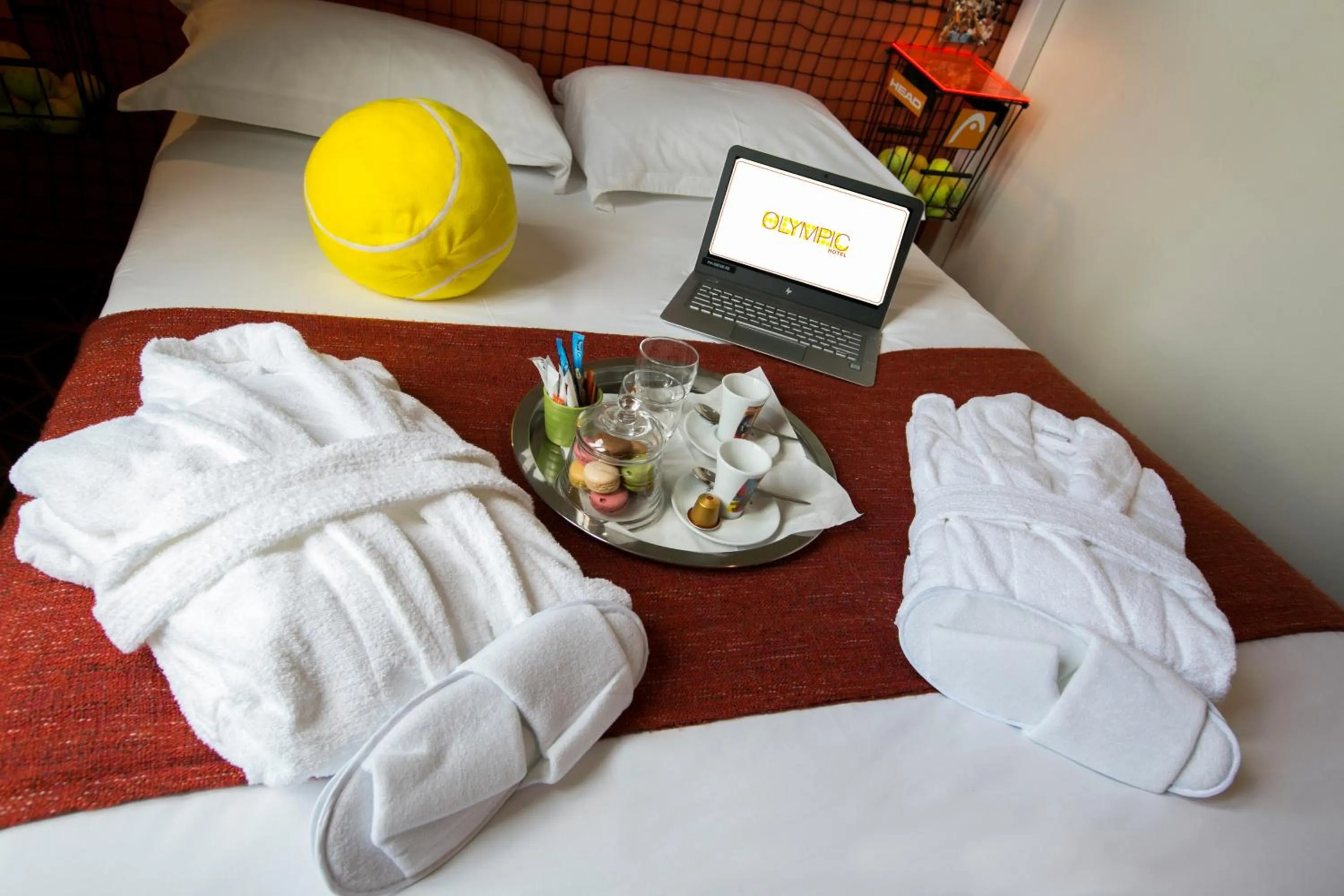 Bed in Hotel Olympic Paris Boulogne by Patrick Hayat