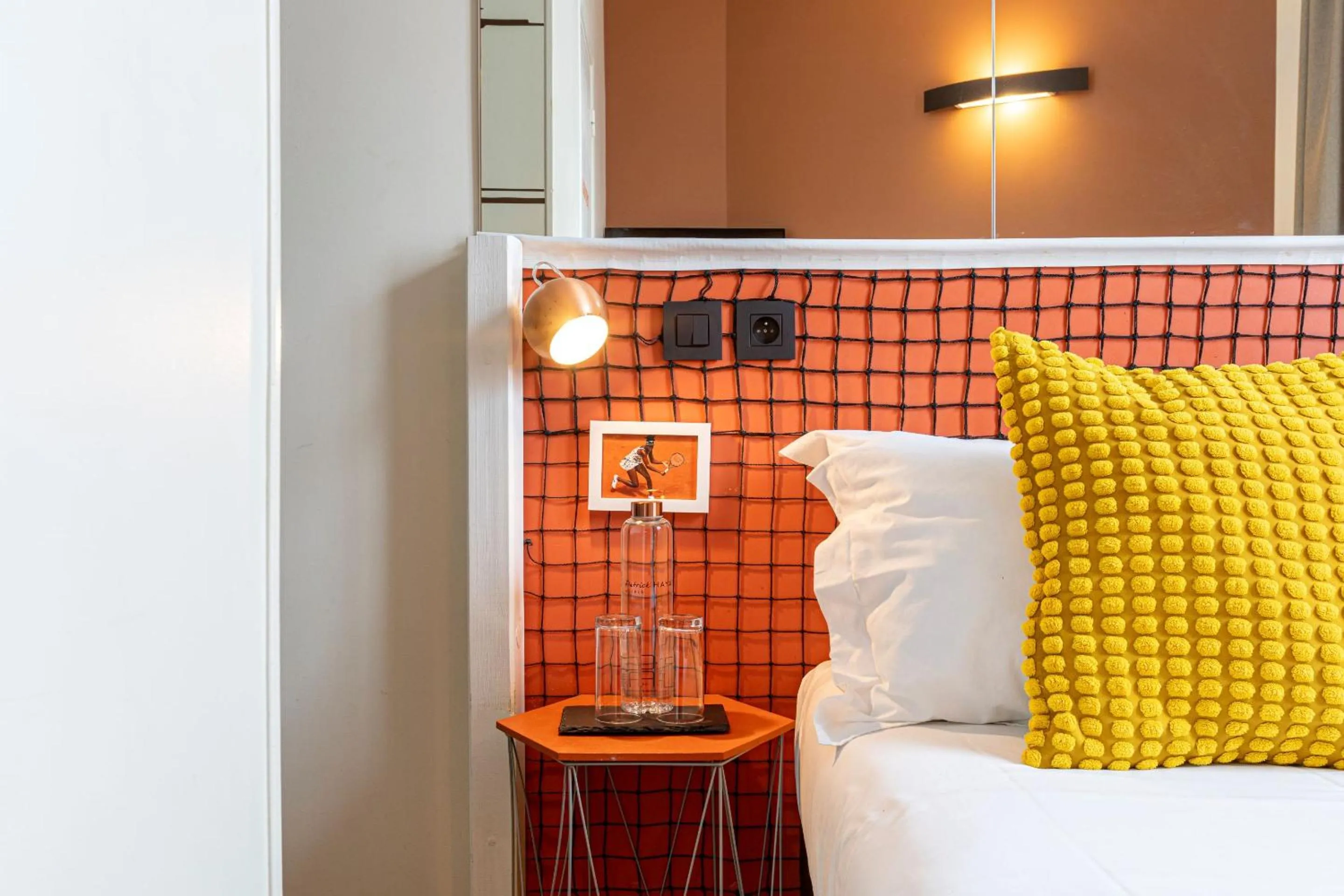 Bed in Hotel Olympic Paris Boulogne by Patrick Hayat