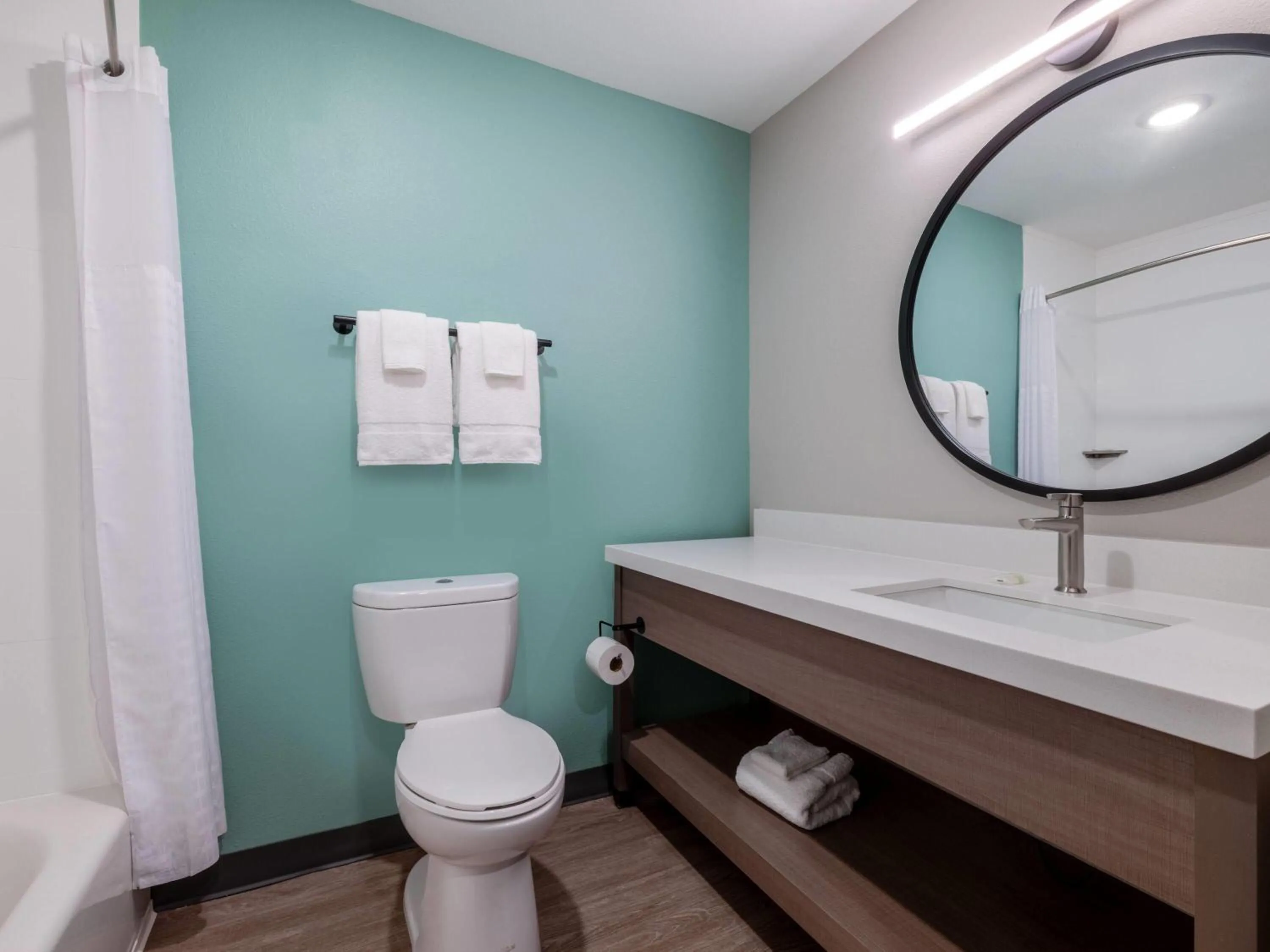 Bathroom in ECHO Suites Extended Stay by Wyndham Springfield Airport PLZ